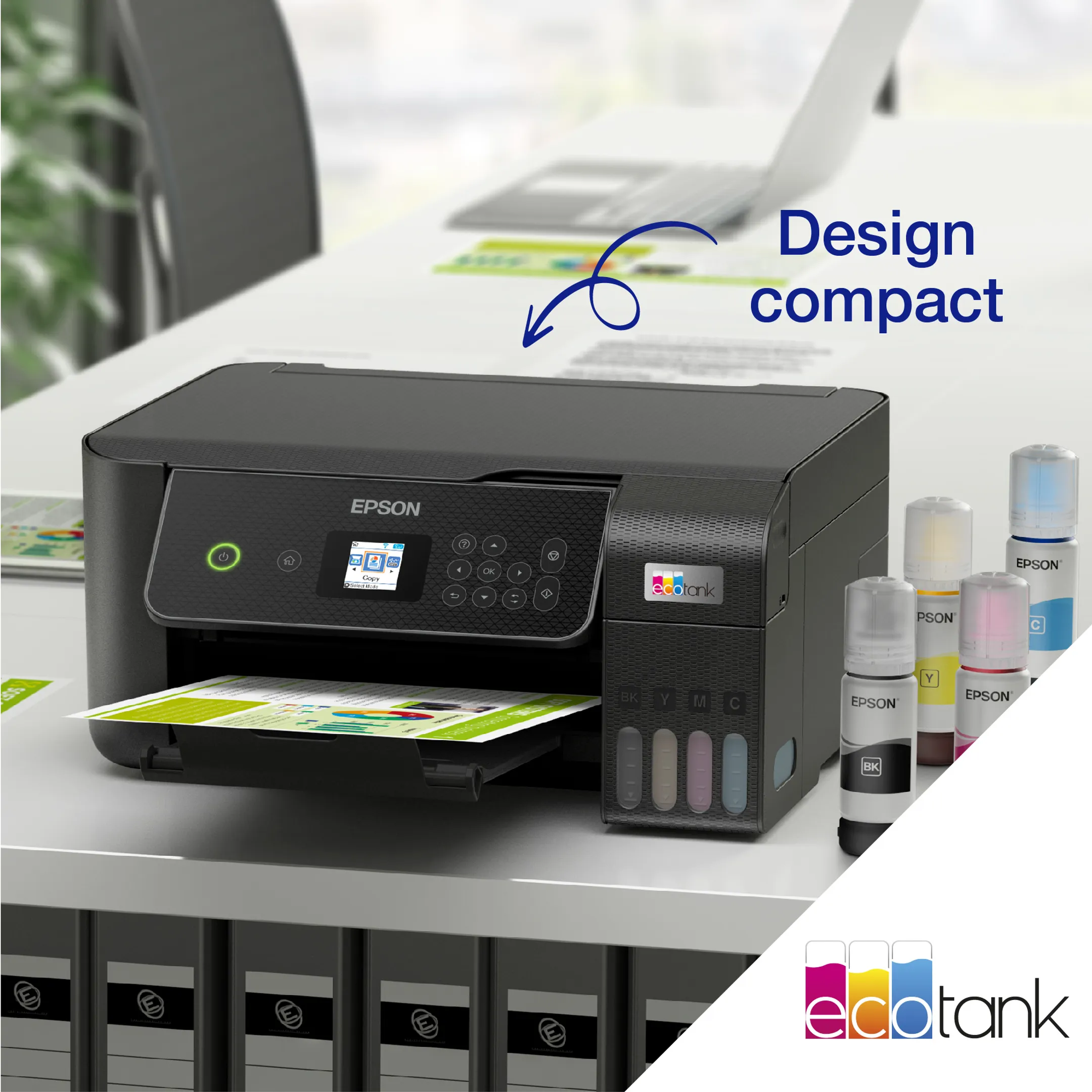 Epson Imprimante Multifonction Eco Tank ET-2875 - Noir image