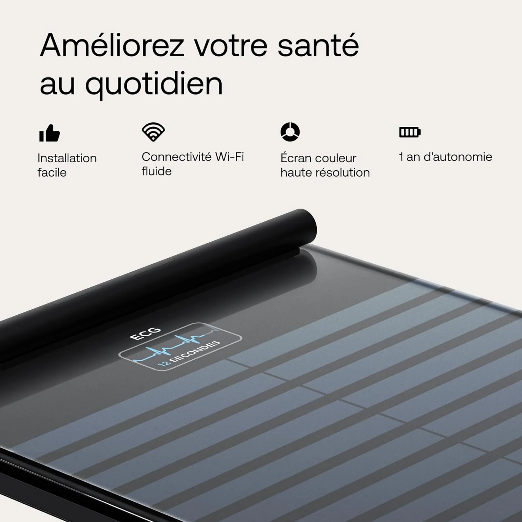 WITHINGS Pèse personne connecté Body Scan - Blanc image