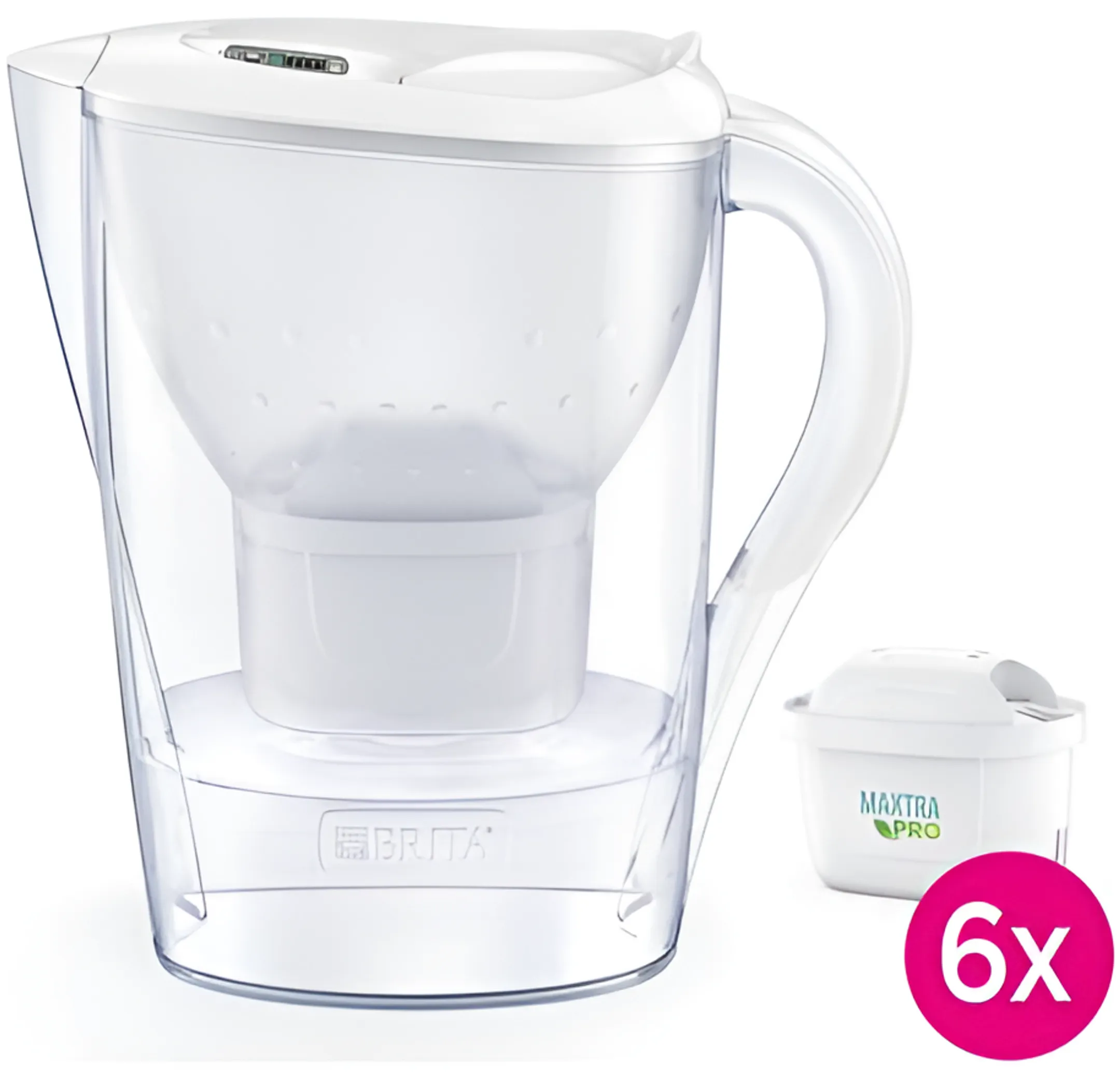 Filter Carafe Marella Cool White + 6 Maxtra Pro All-in-1 cartridges