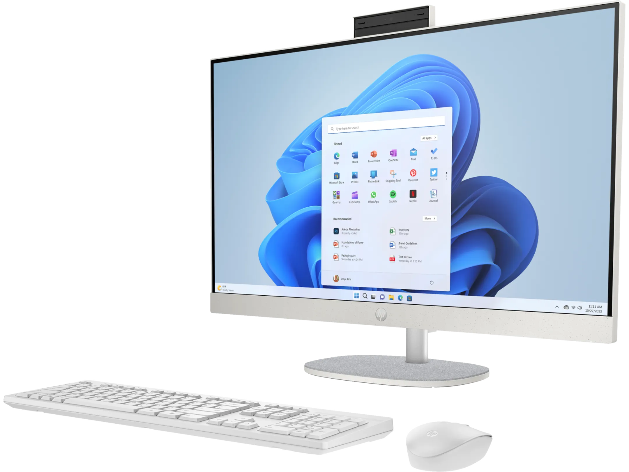 HP PC All-in-One 27" - QWERTZ - Weiss - 27-cr1000nz image