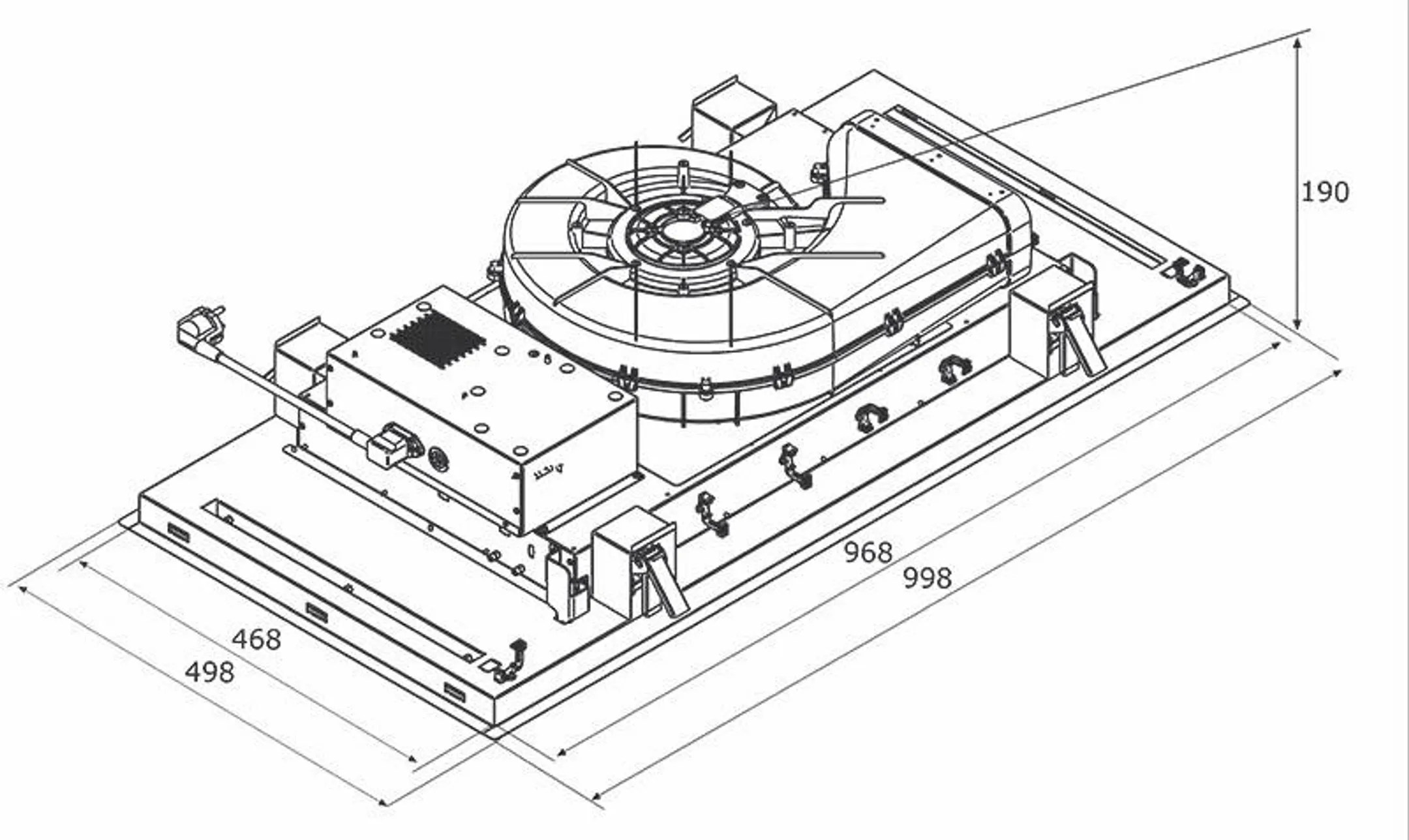 Airforce Deckenhaube EASYSLIMIX - Edelstahl image