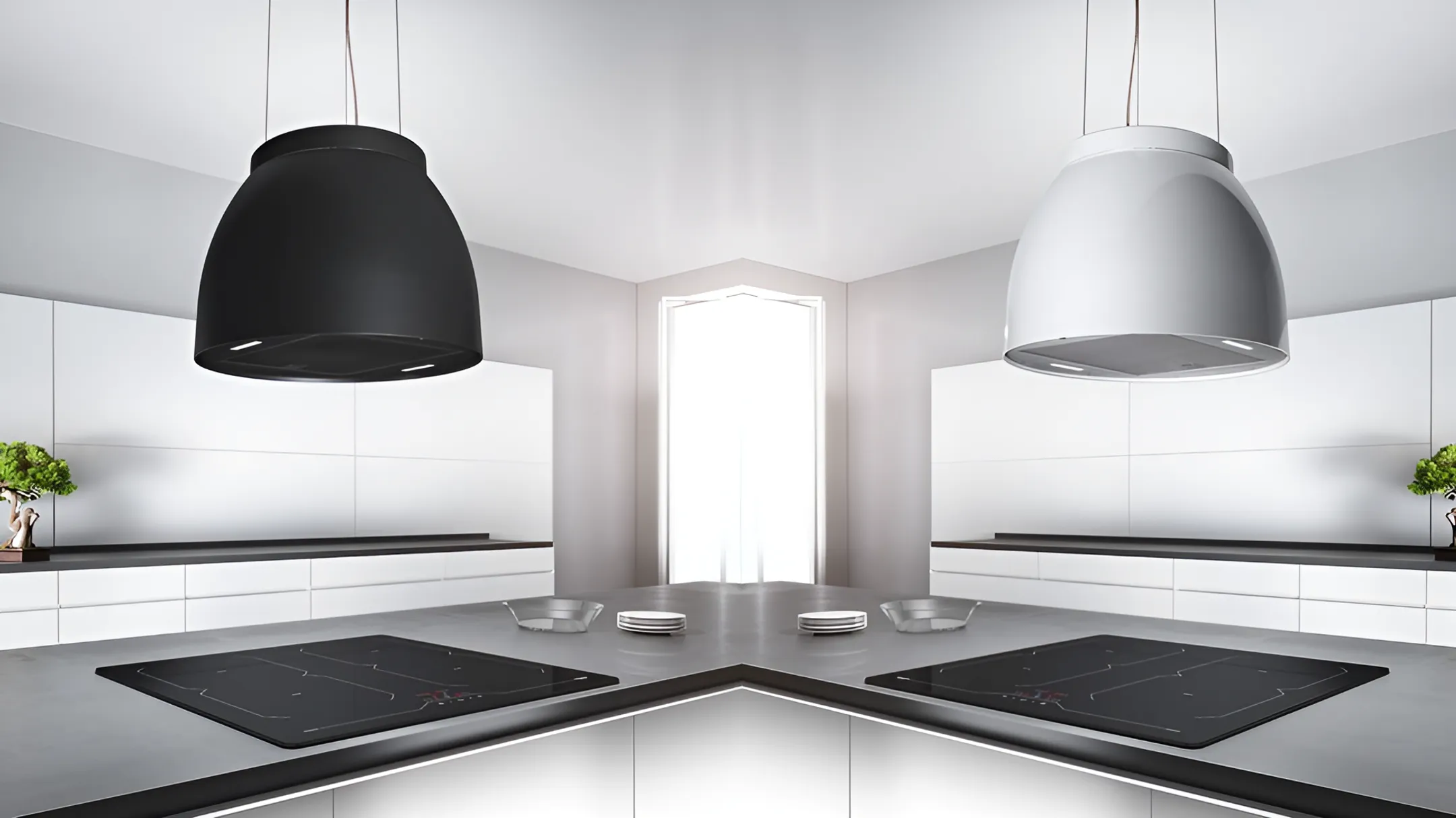 Airforce Hotte Ilot LUNA Restyling - Blanc Nacré image