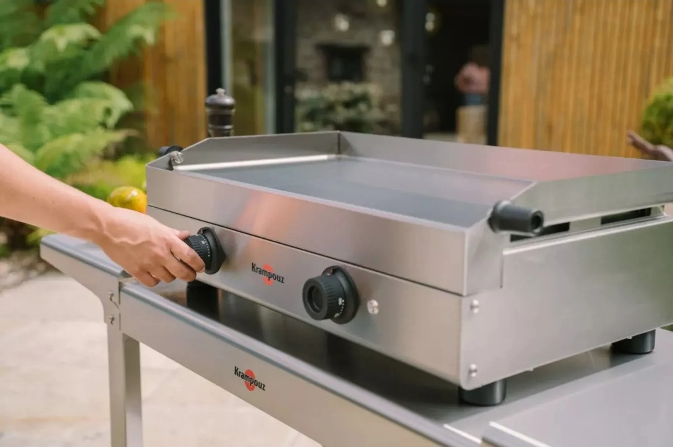 KRAMPOUZ Electric griddle Saveur Double PFSV2AA-KR - Stainless steel image