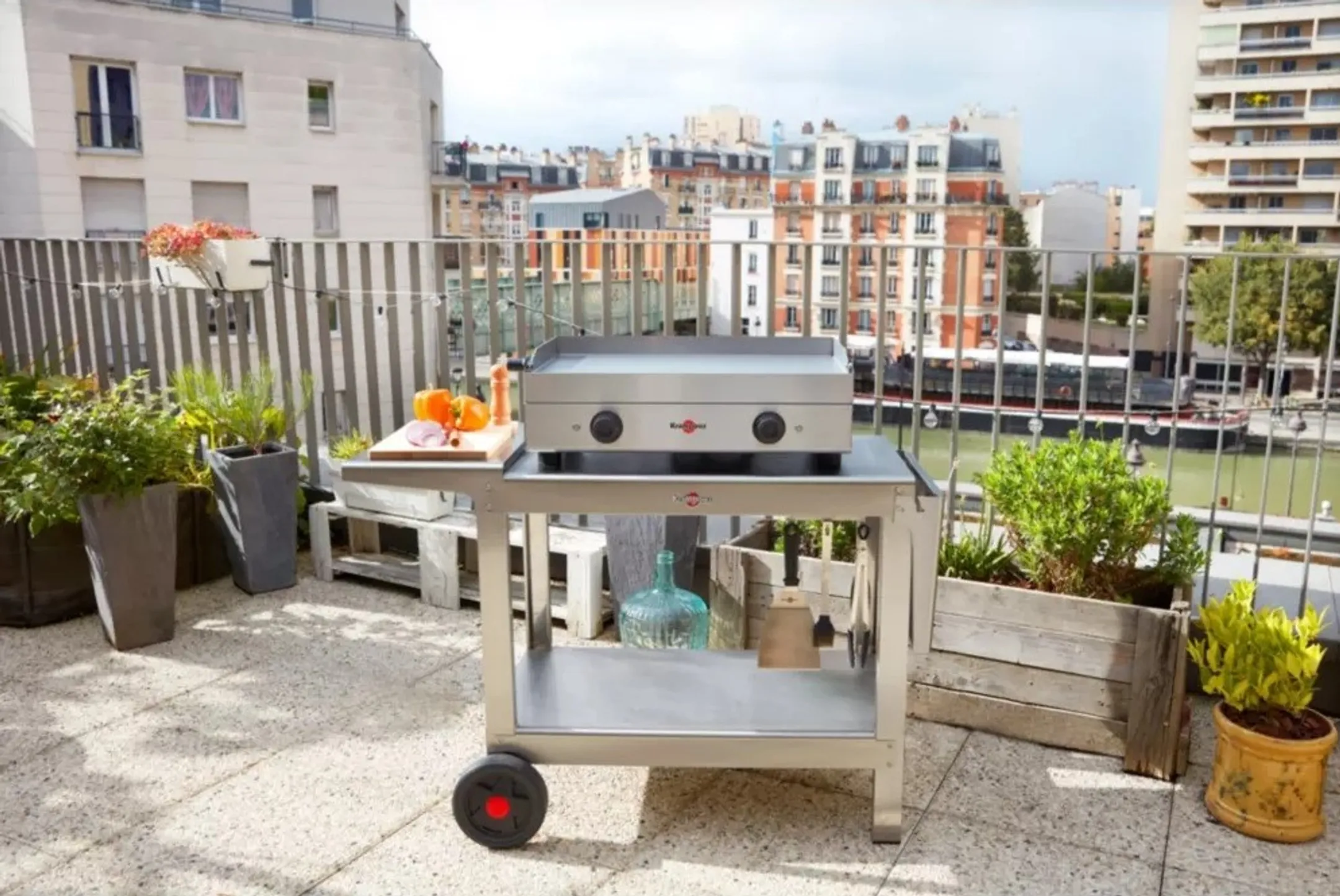 KRAMPOUZ Electric griddle Saveur Double PFSV2AA-KR - Stainless steel image