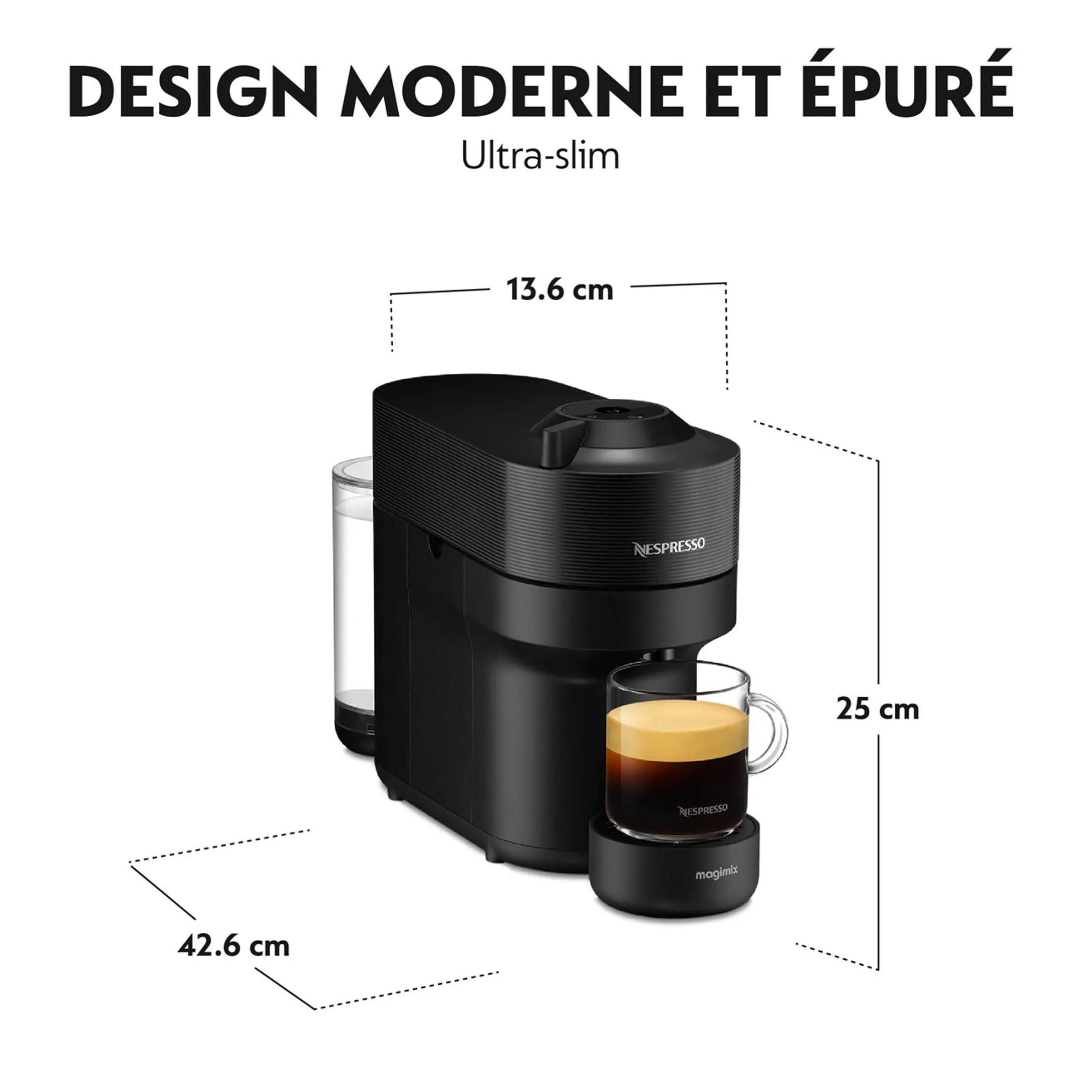 Machine à café Nespresso Vertuo Pop Bundle - Noir