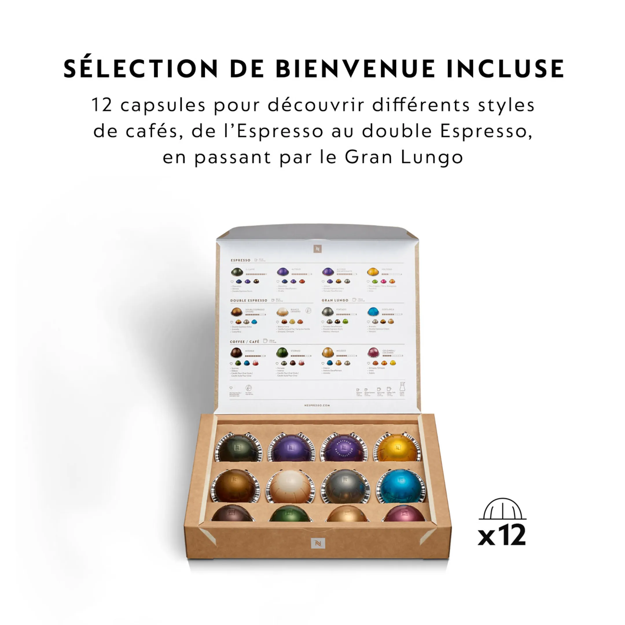 Machine à café Nespresso Vertuo Pop Bundle - Noir
