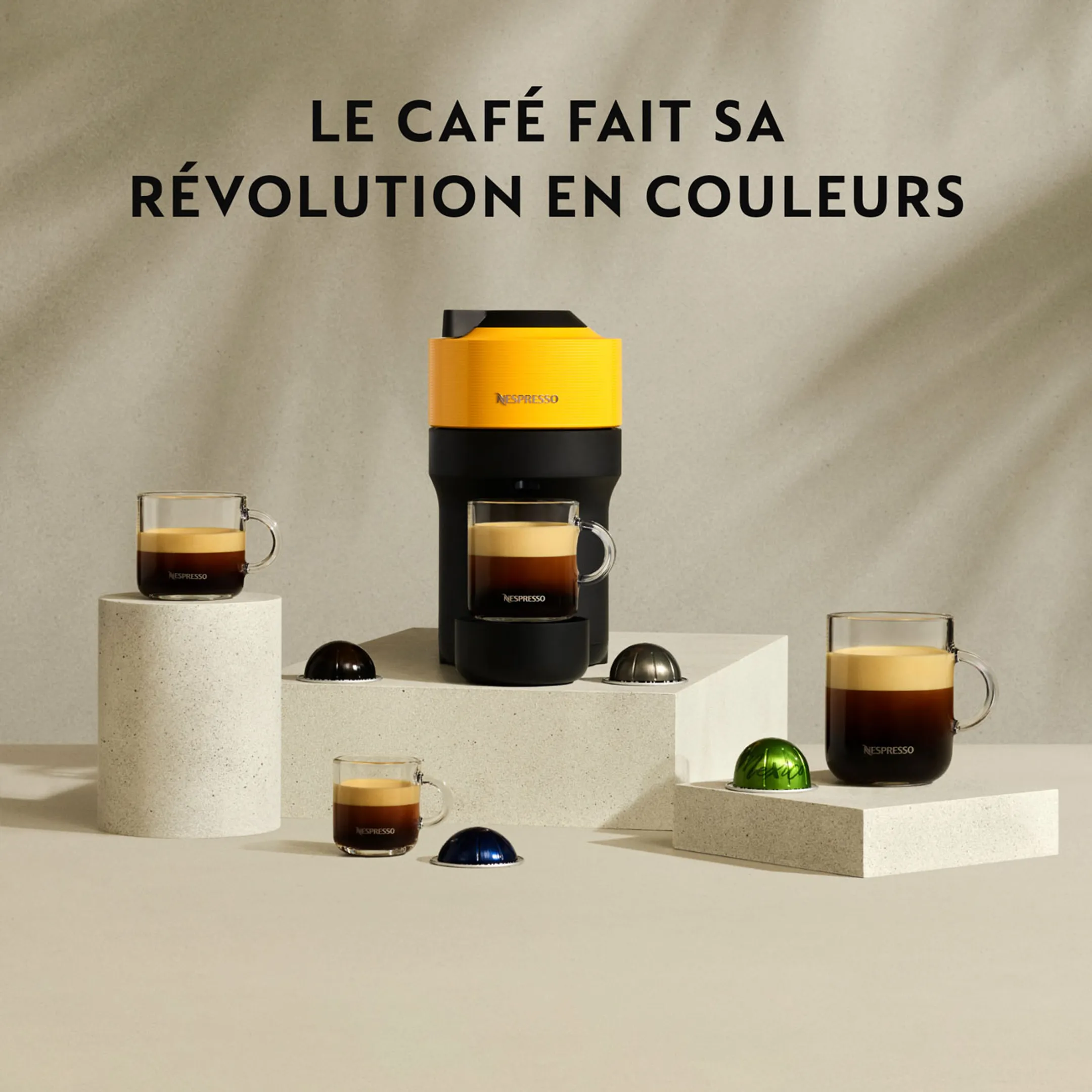 Machine à café Nespresso Vertuo Pop Bundle - Noir
