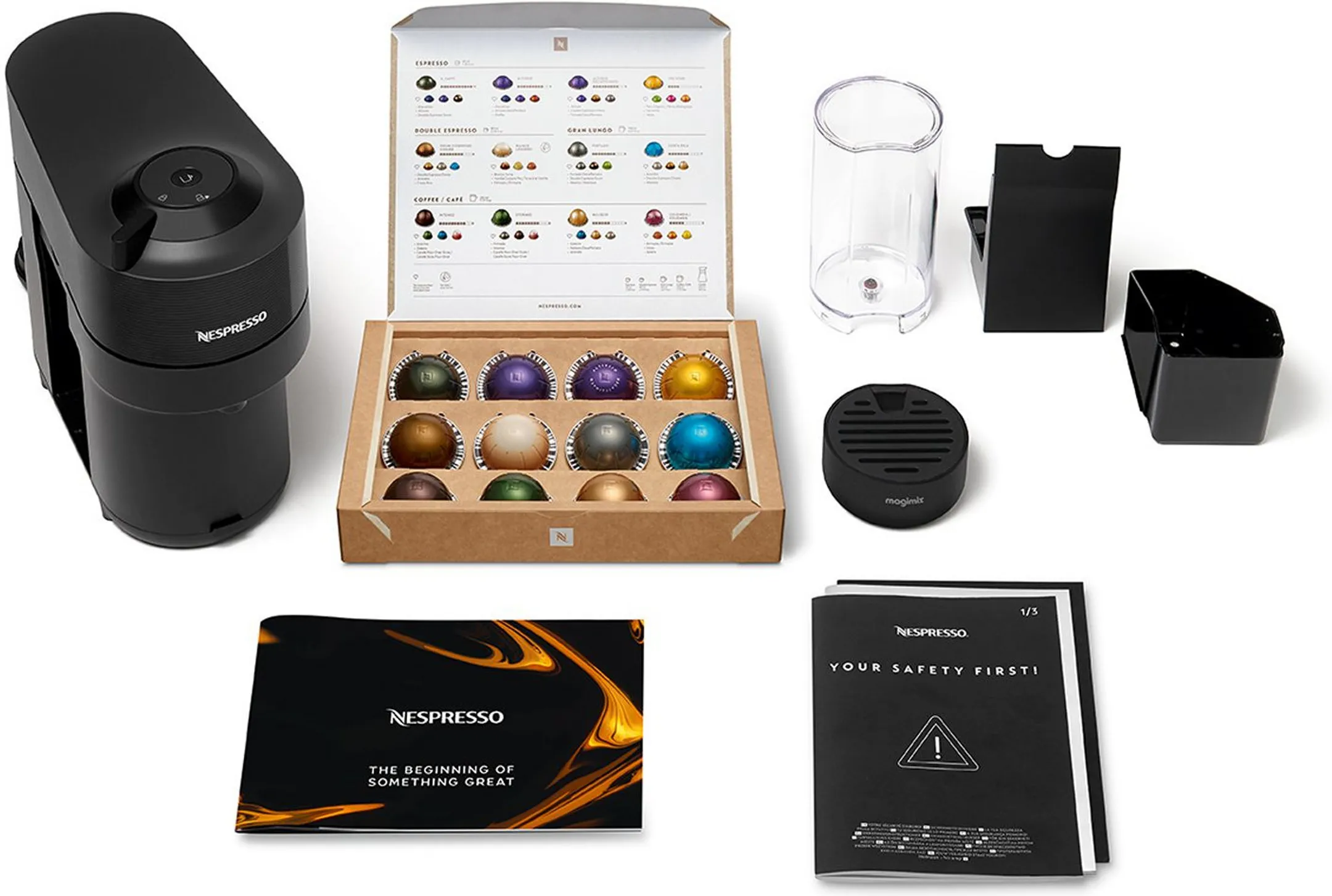 Machine à café Nespresso Vertuo Pop Bundle - Noir