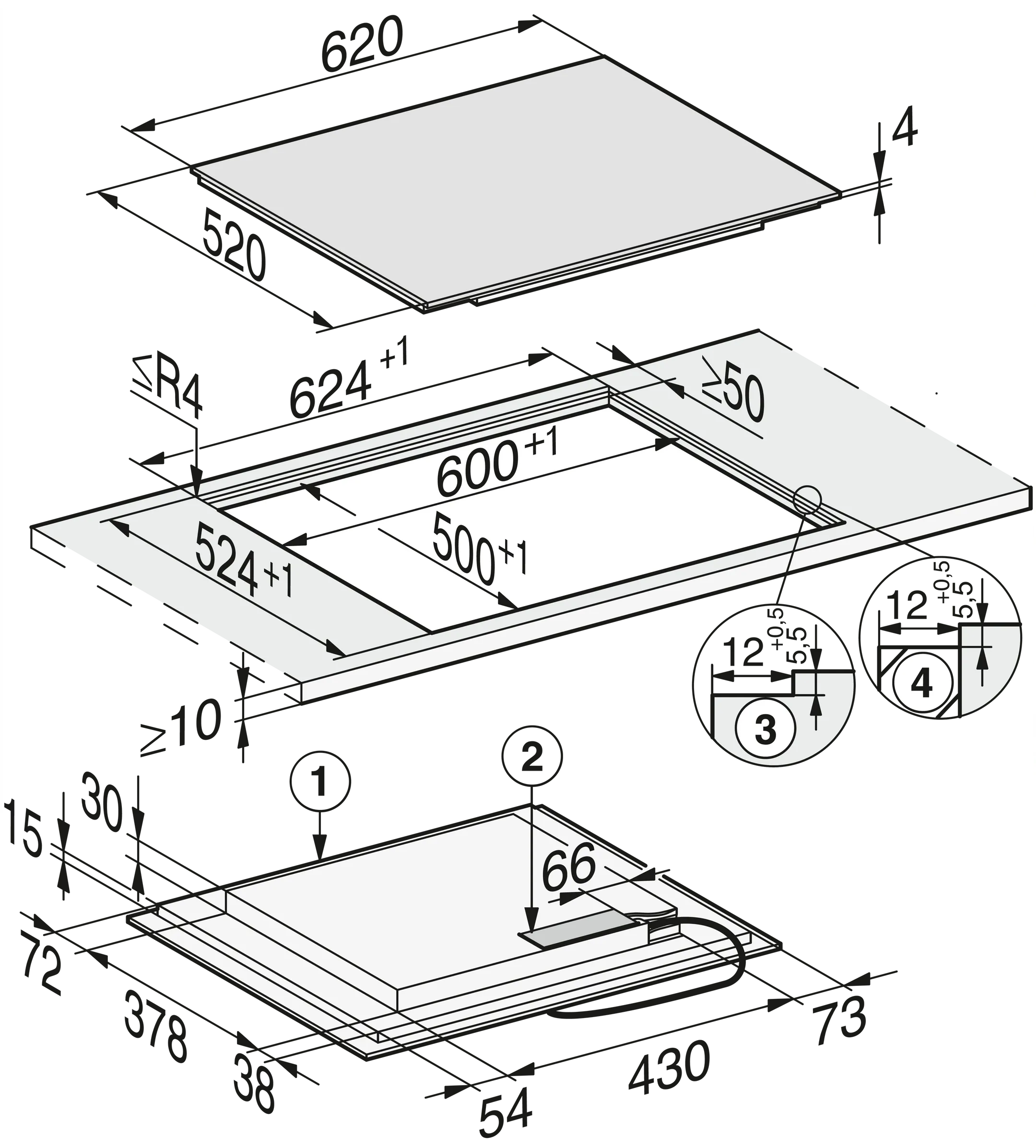 Miele Induktionskochfeld KM 7466 FL 125 Edition image