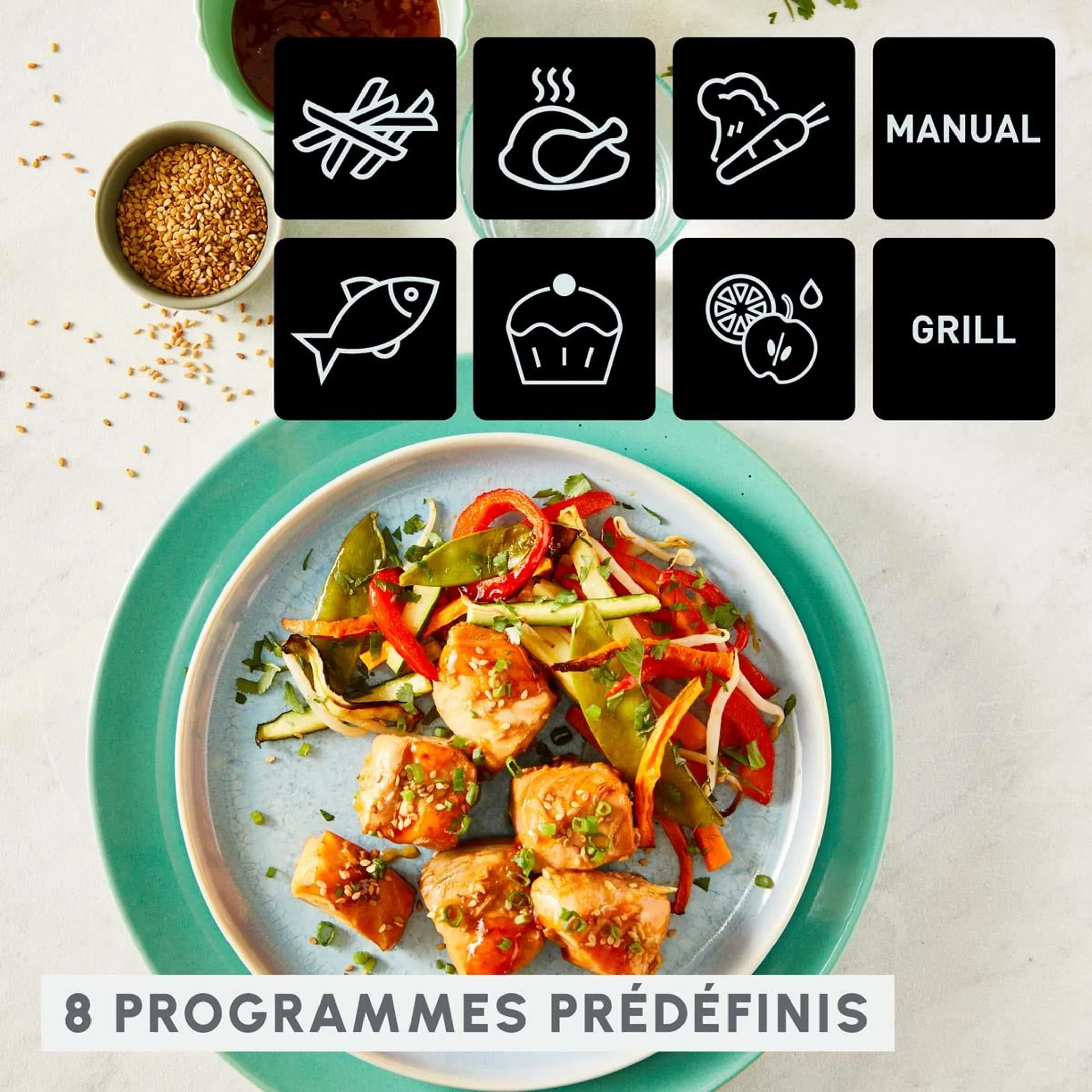 Moulinex Airfryer Dual Easy Fry & Grill EZ905D20 image