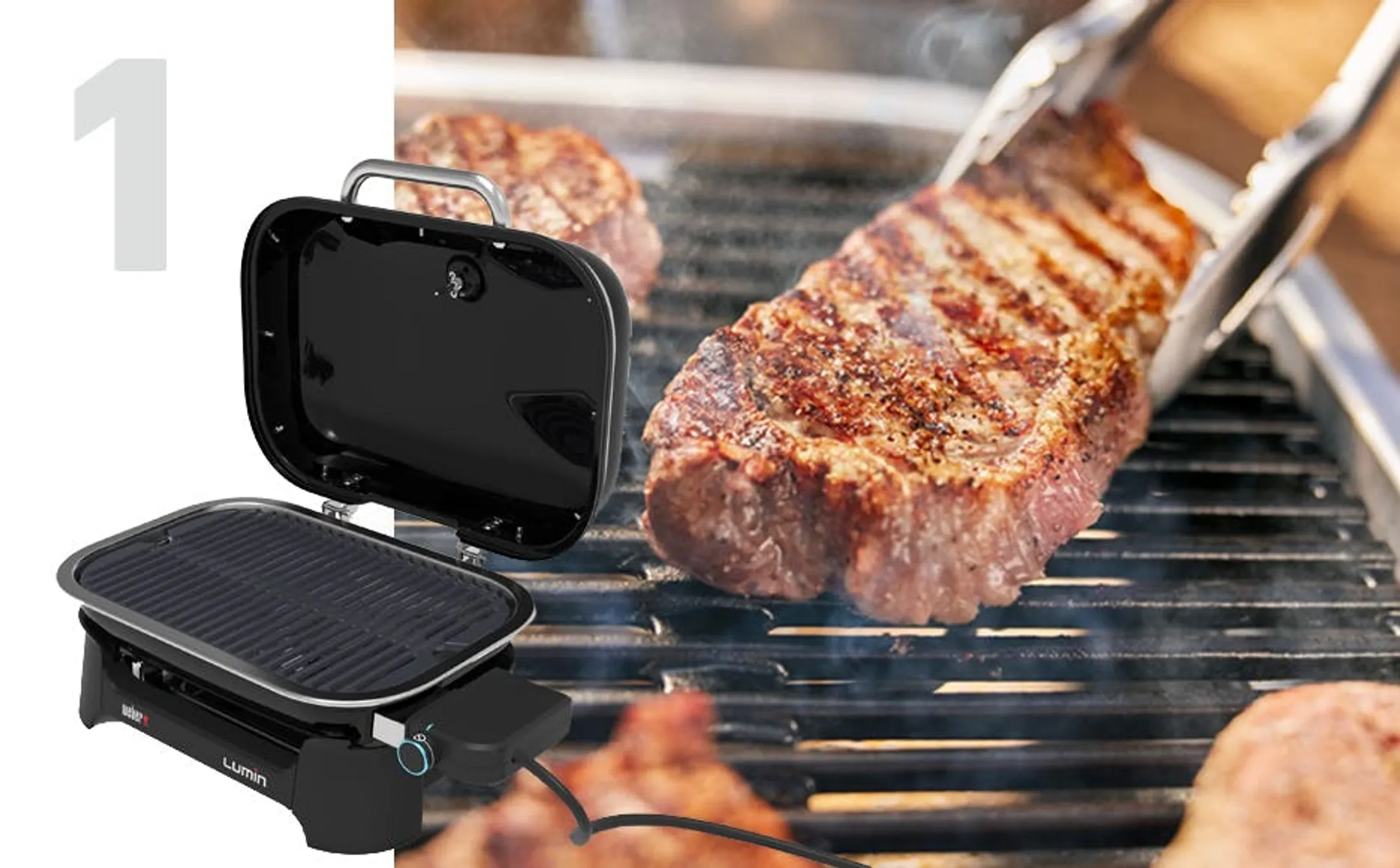 Weber Electric barbecue Lumin Compact with stand Black image