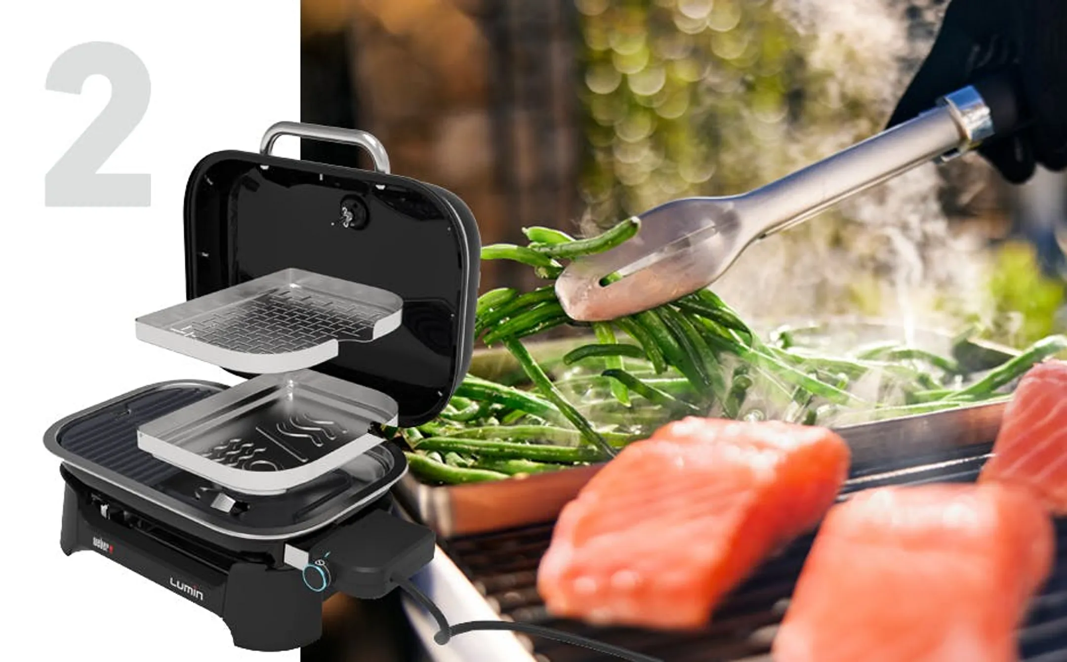 Weber Electric barbecue Lumin Compact with stand Black image