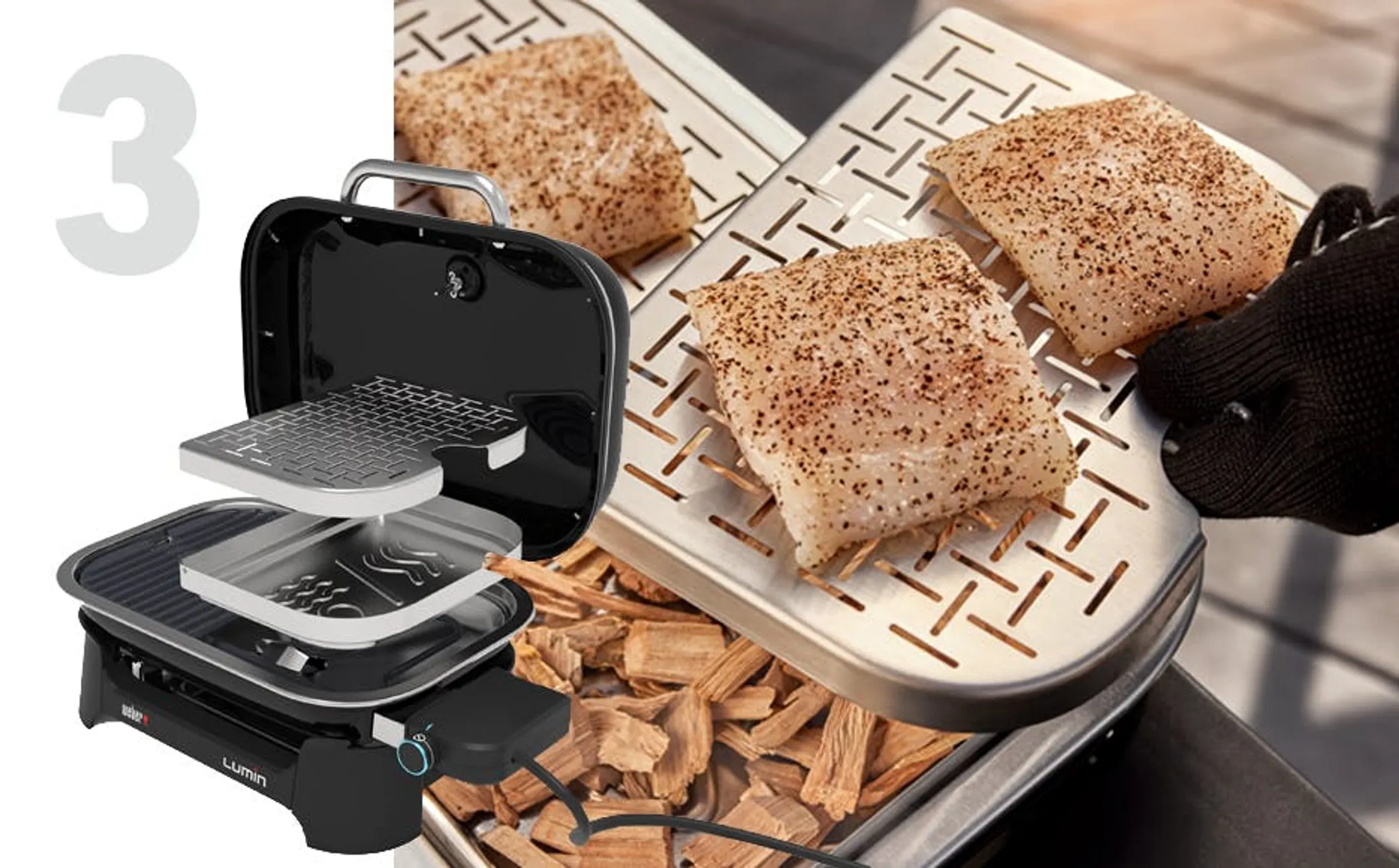 Weber Electric barbecue Lumin Compact with stand Black image