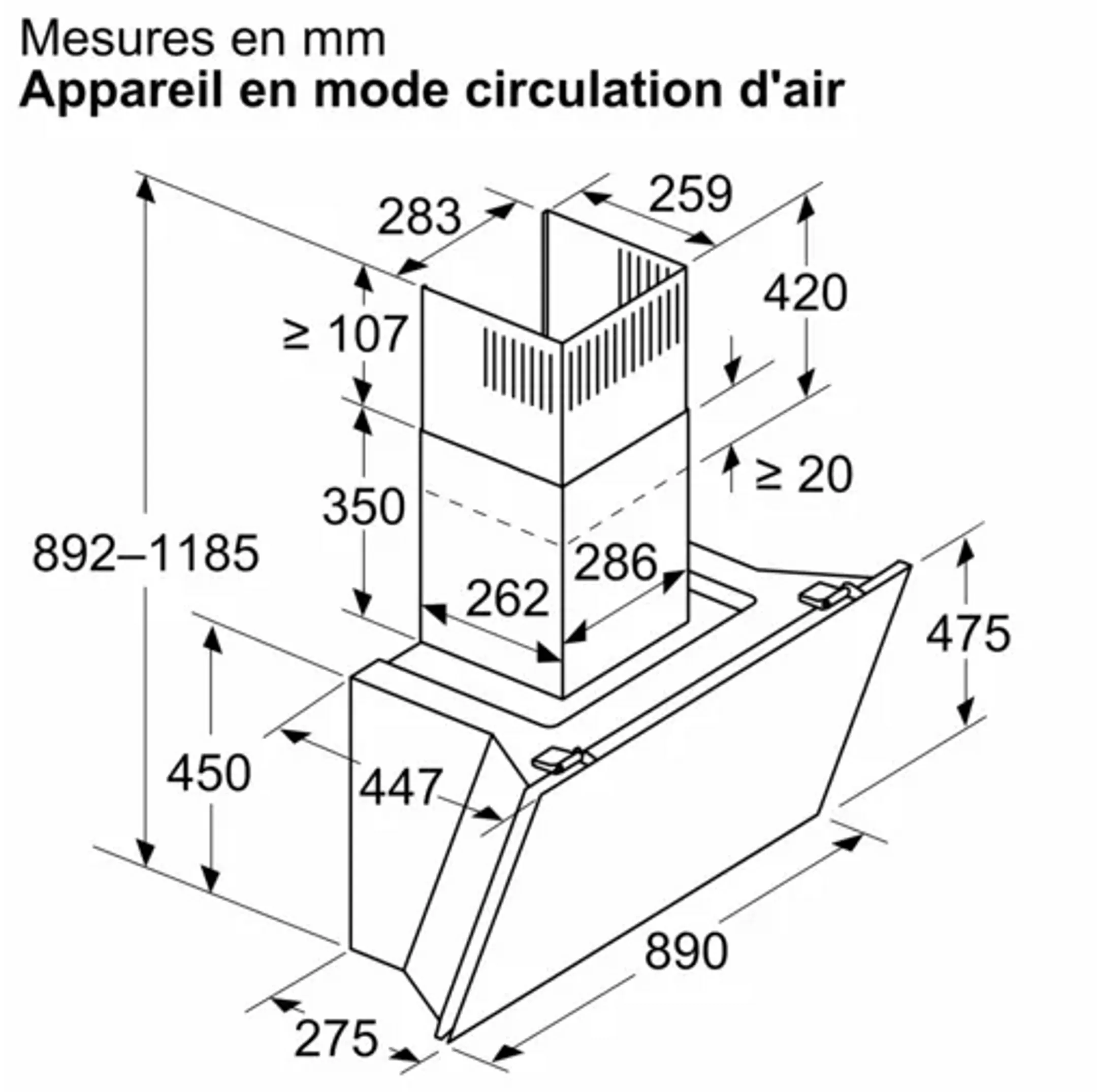 Siemens Hotte Murale Décorative iQ700 LC91KLT60 - Noir image