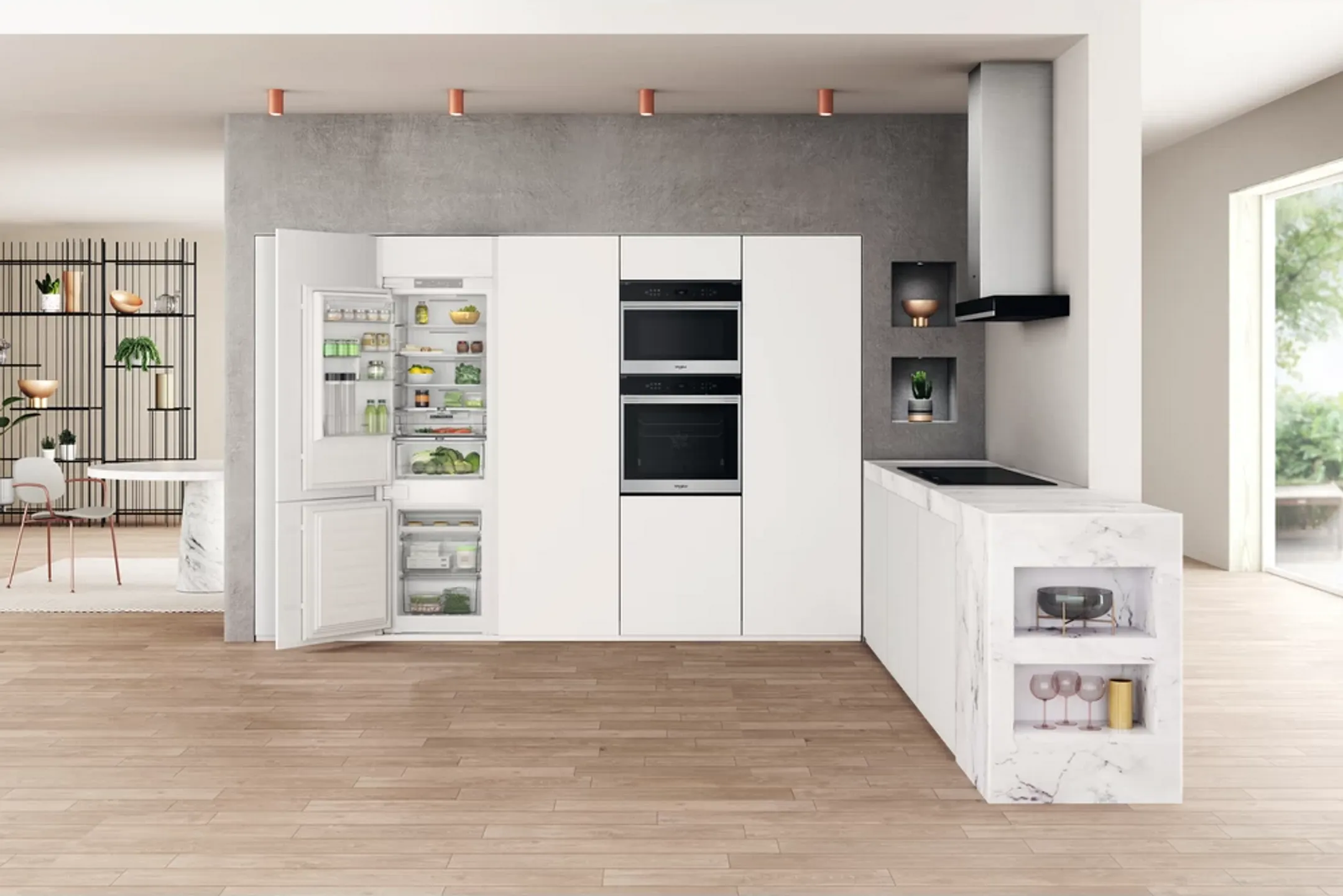 Whirlpool Built-in fridge-freezer combo WHC18 T323 image