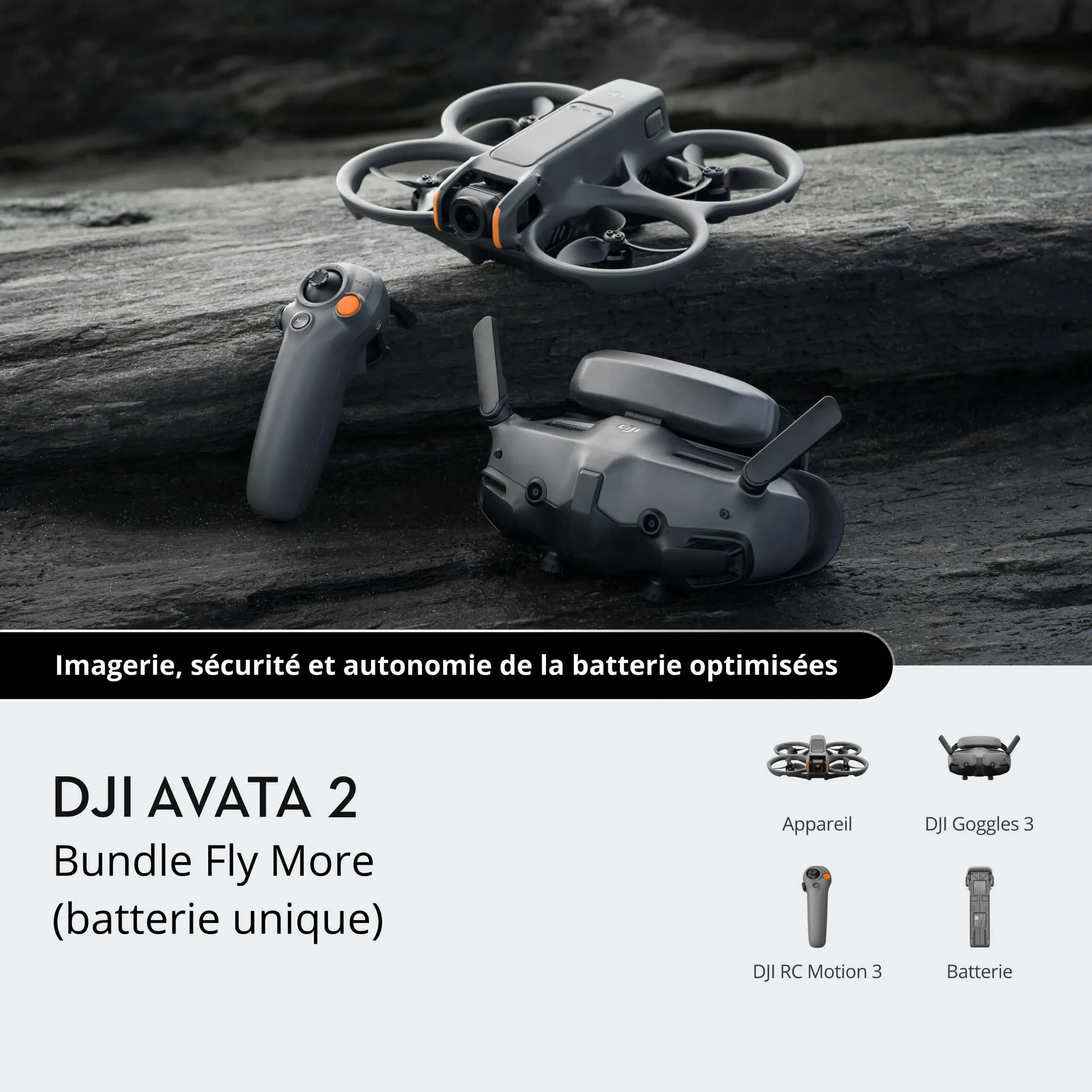 DJI Drone Avata 2 Bundle Fly More (Batterie unique) image