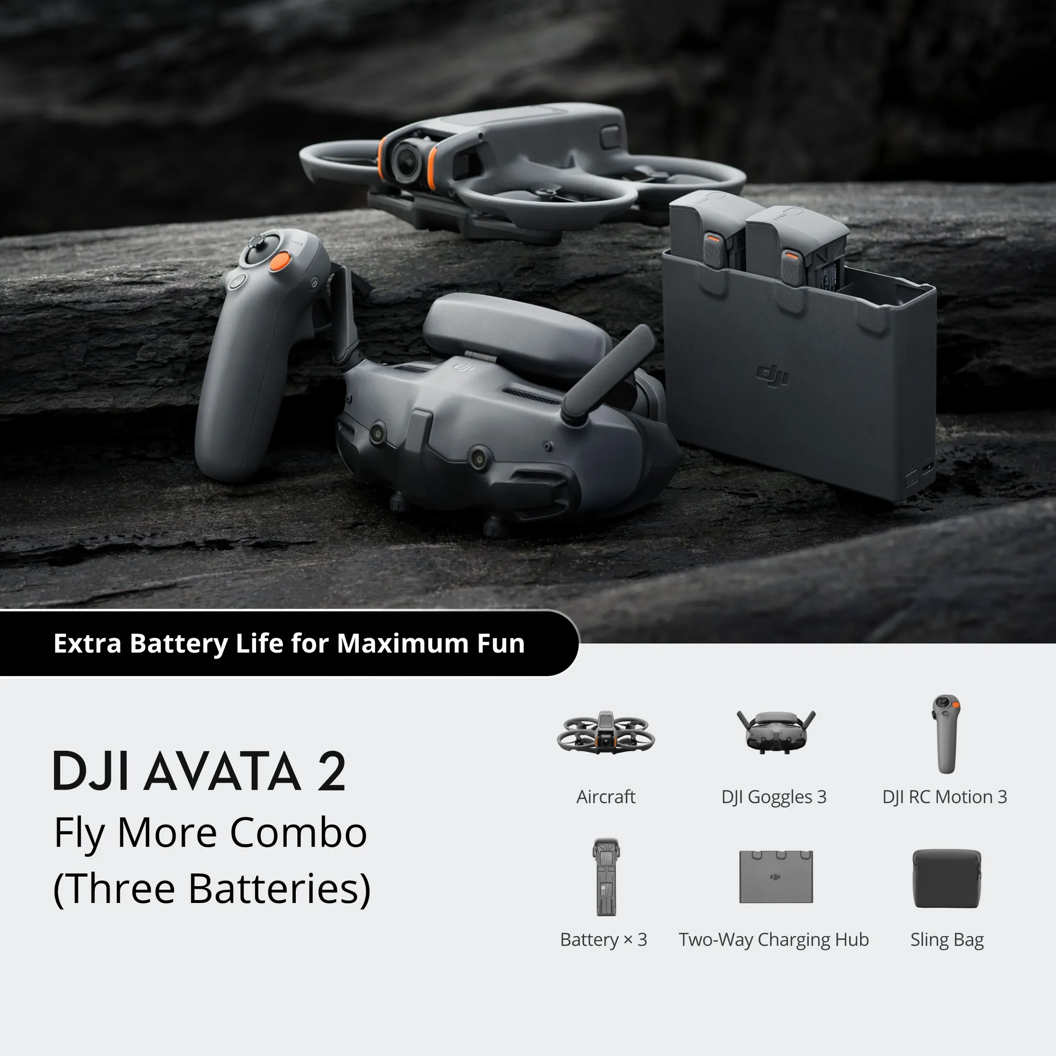 DJI Drone Avata 2 Fly More Combo (Three Batteries) image