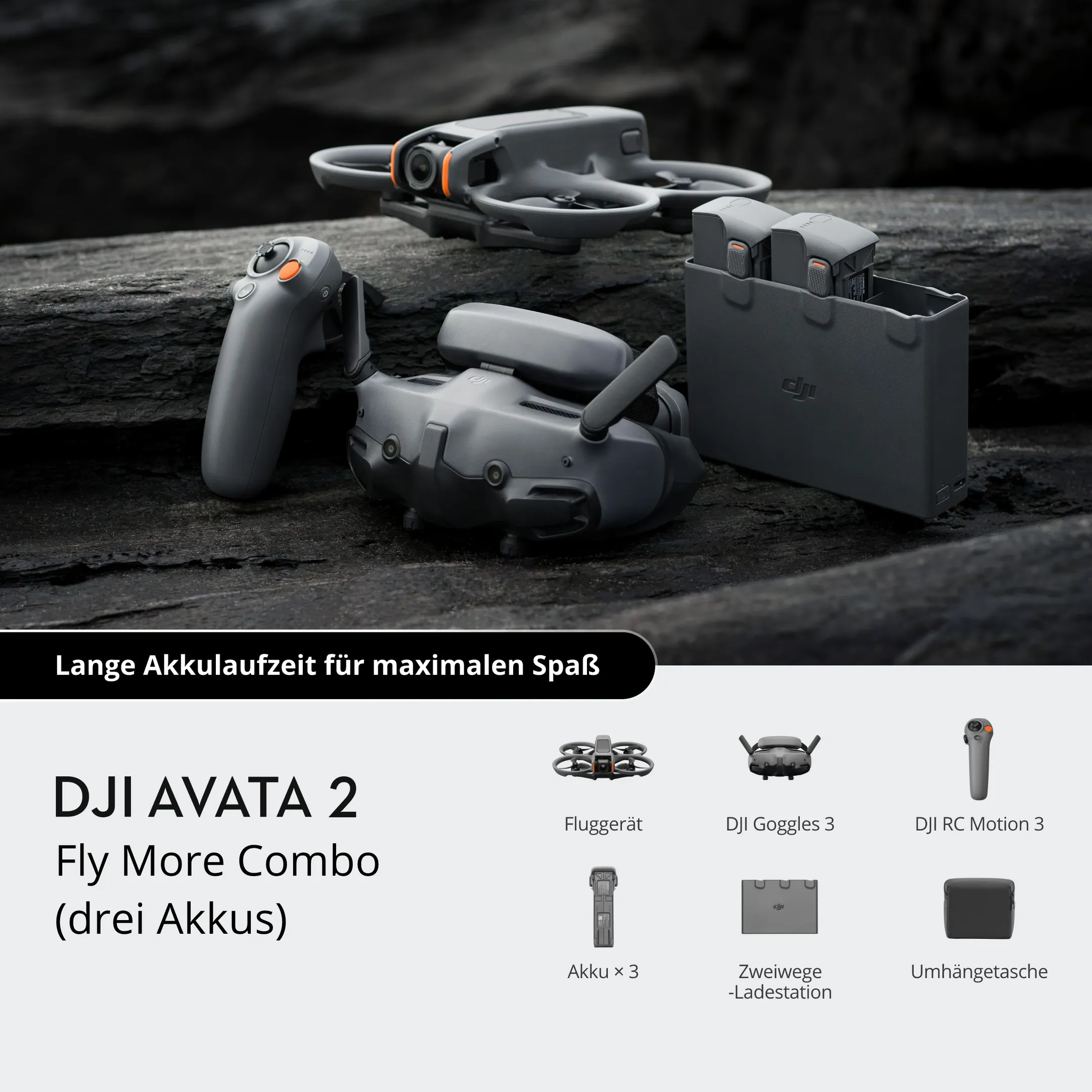 DJI Drohne Avata 2 Fly More Combo (drei Akkus) image