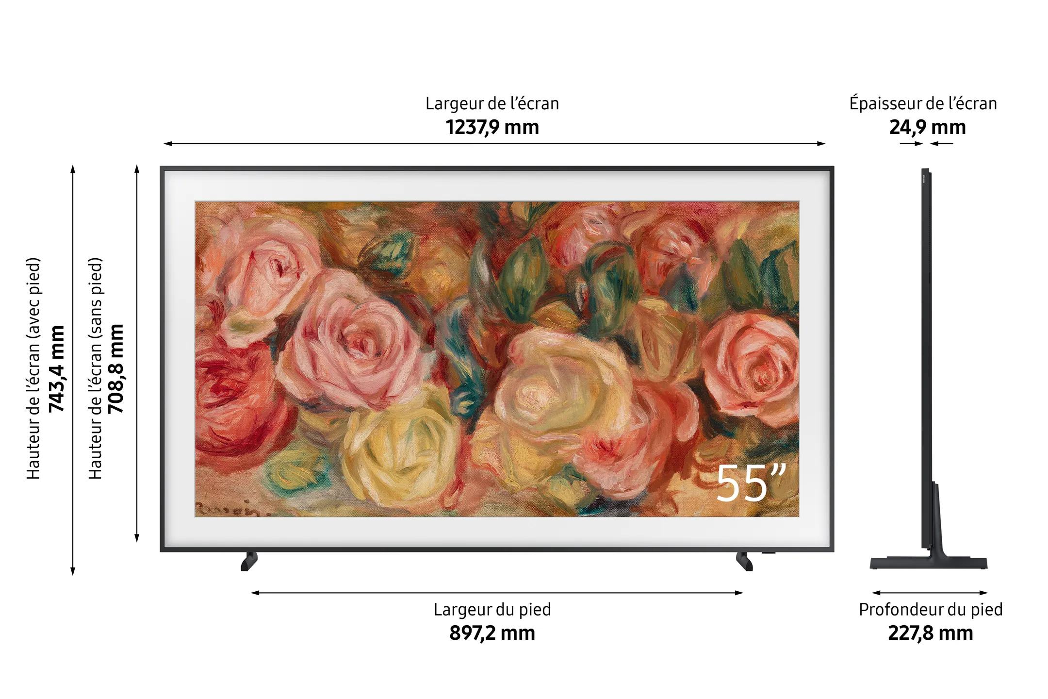 Samsung TV QLED 4K The Frame QE55LS03D (2024) - 55 pouces image