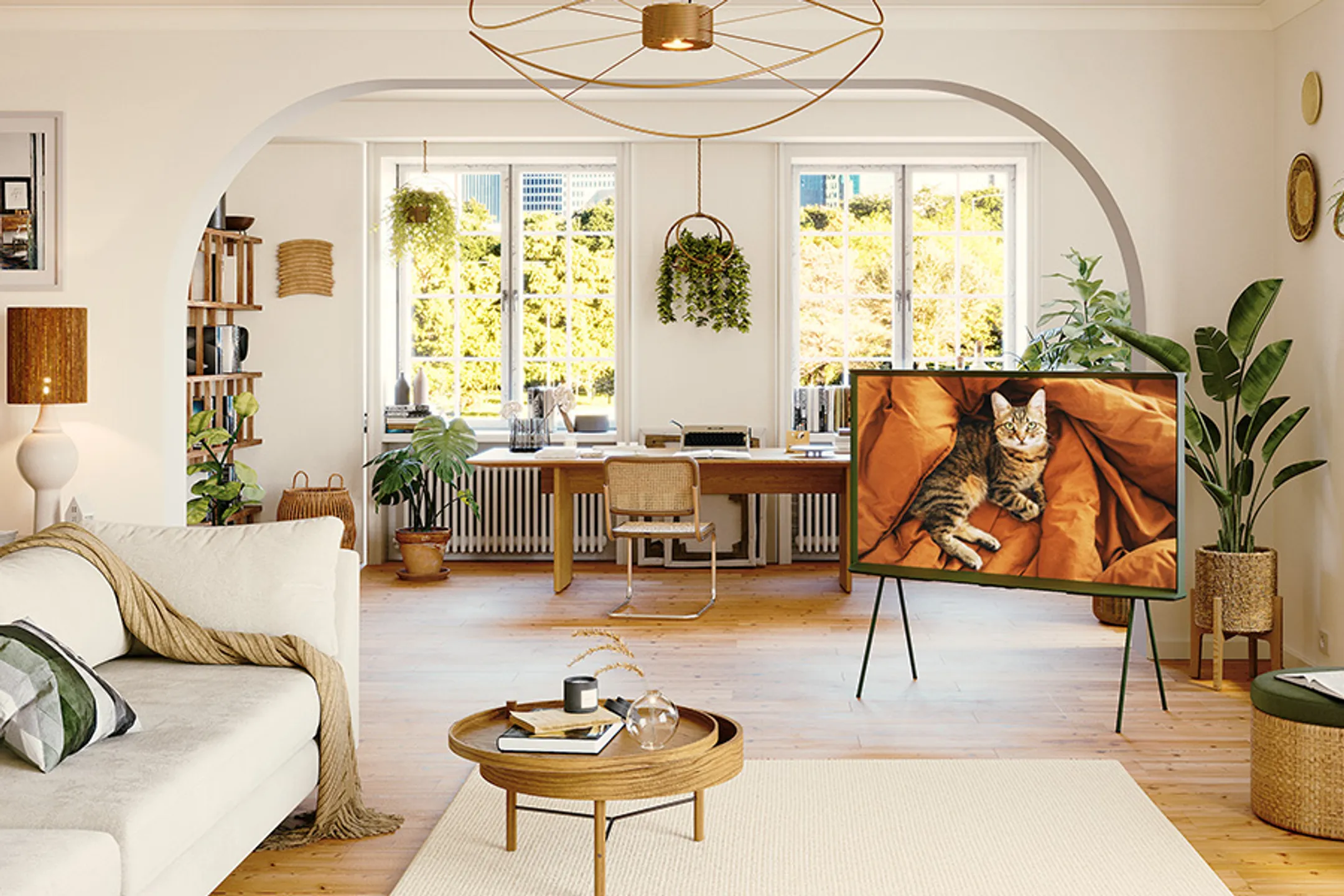 Samsung QLED 4K TV The Serif Ivy Green 43LS01D (2024) - 43 inches image