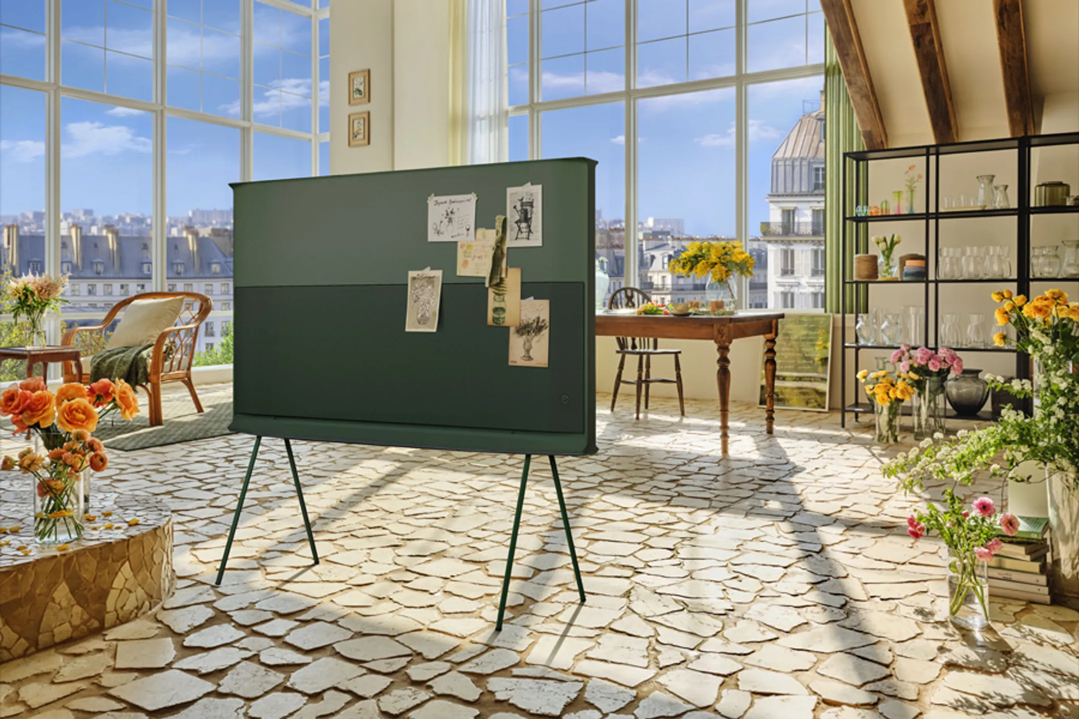 Samsung QLED 4K TV The Serif Ivy Green 43LS01D (2024) - 43 inches image