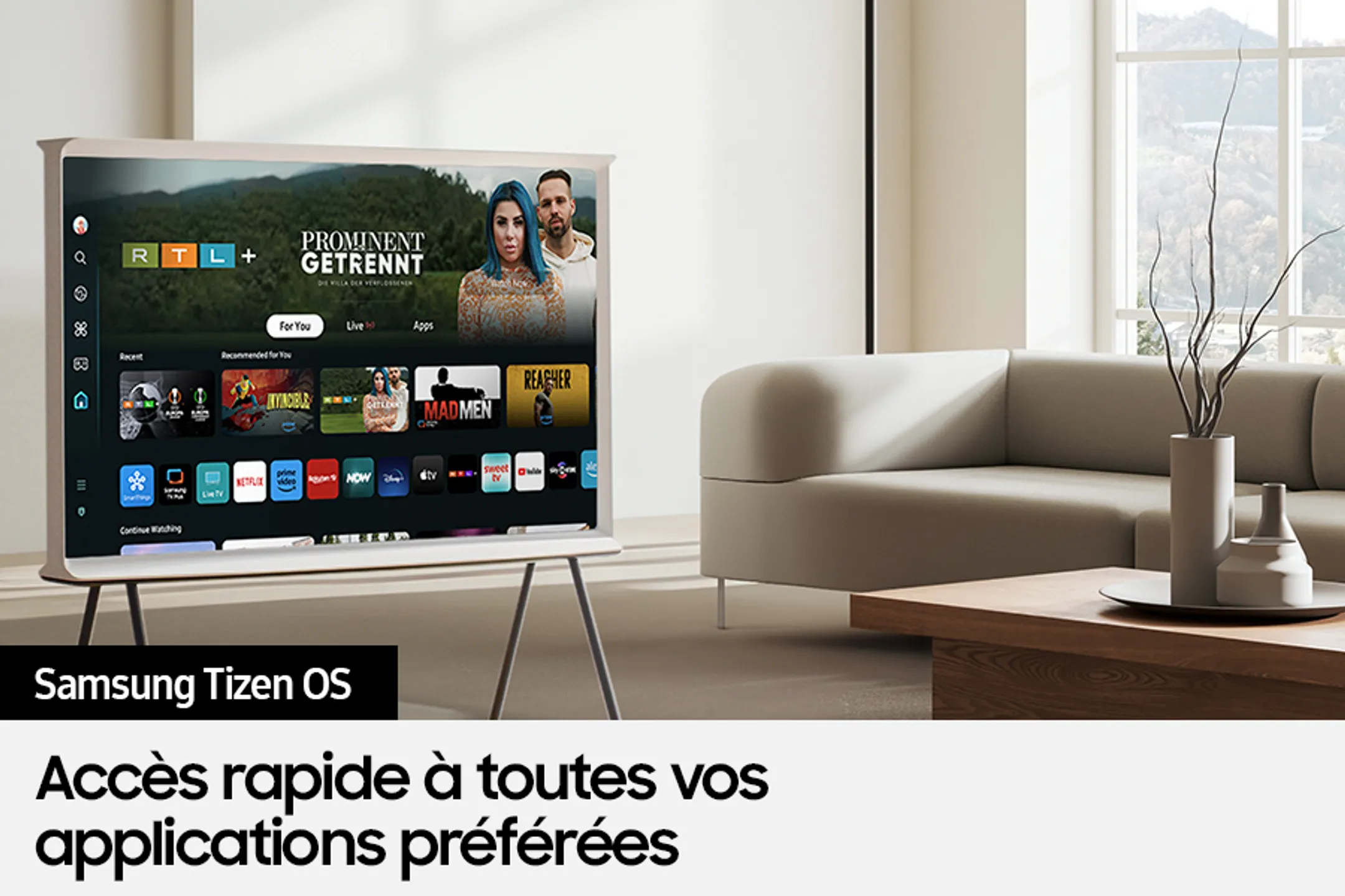 Samsung TV QLED 4K The Serif Cloud White 55LS01D (2024) - 55 pouces image