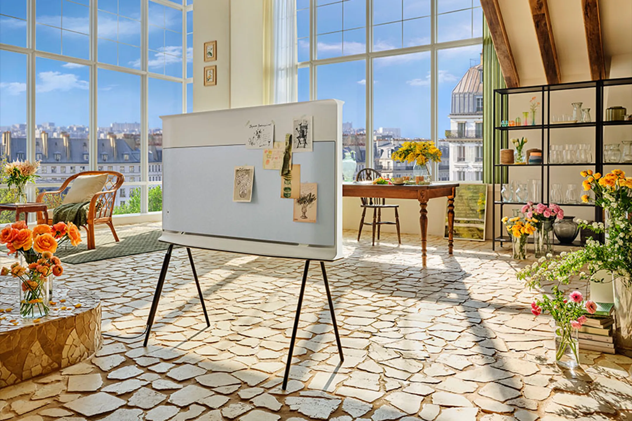 Samsung QLED-4K-Fernseher The Serif Cloud White 55LS01D (2024) - 55 Zoll image