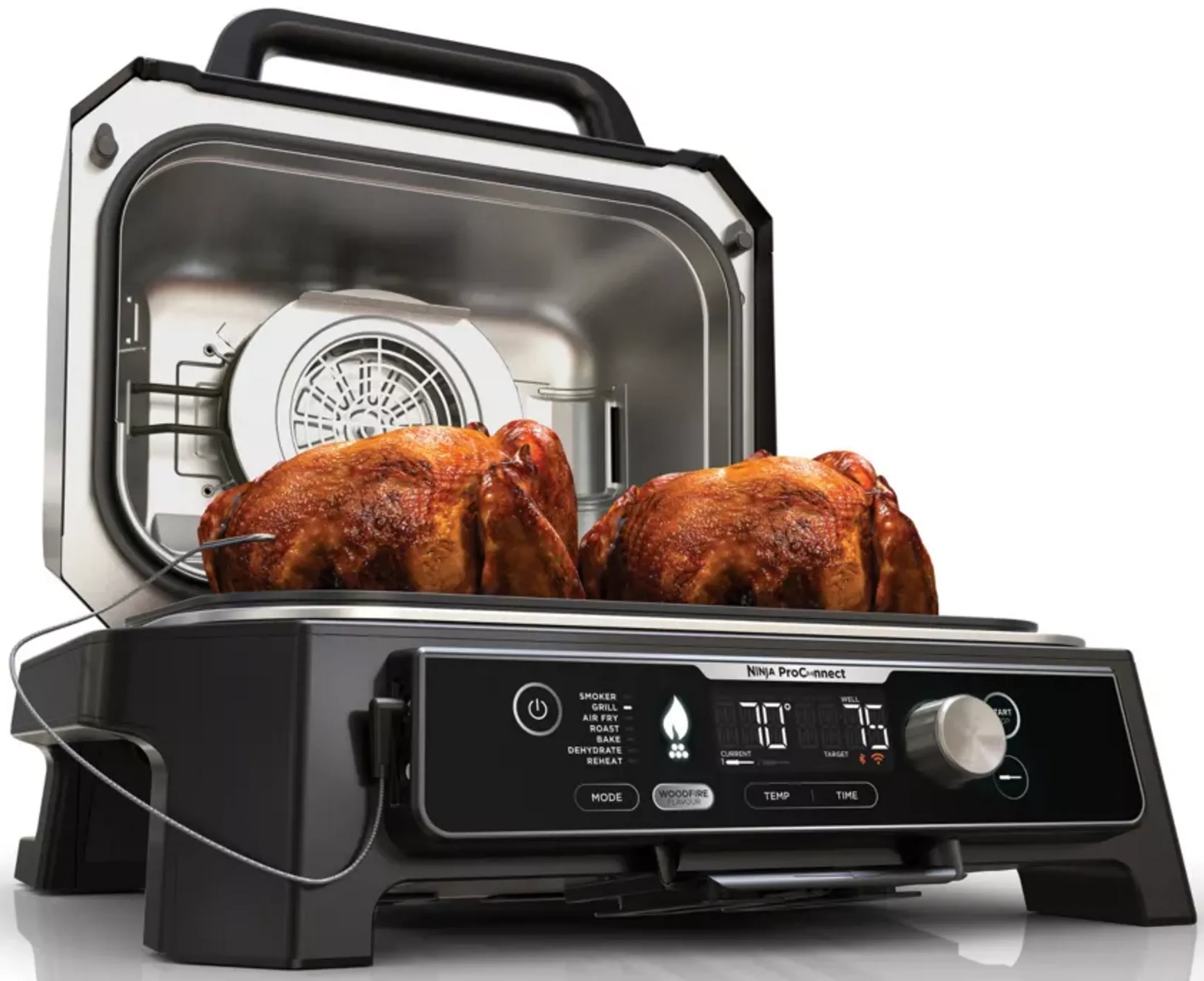 Ninja Barbecue électrique et fumoir Woodfire Pro Connect XL OG901EU image