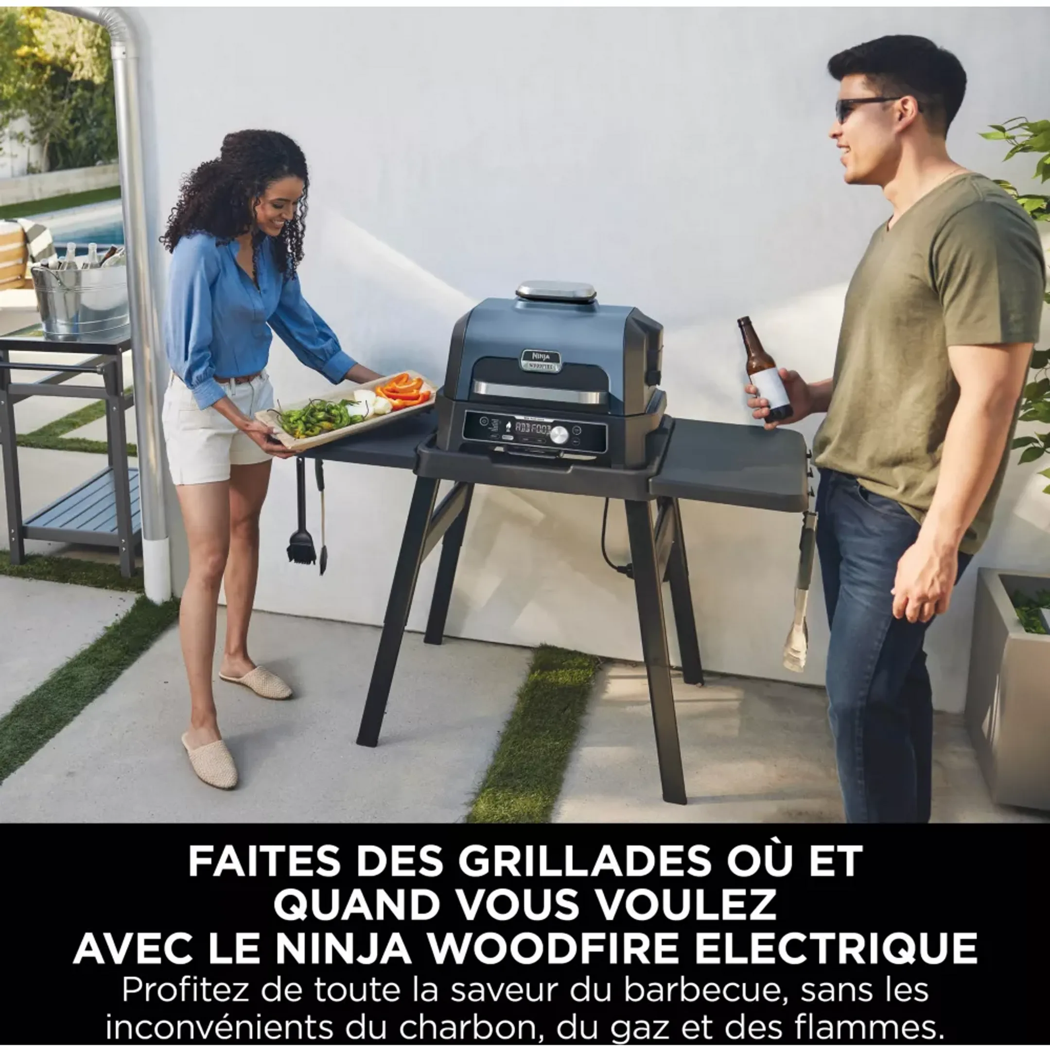 Ninja Barbecue électrique et fumoir Woodfire Pro Connect XL OG901EU image