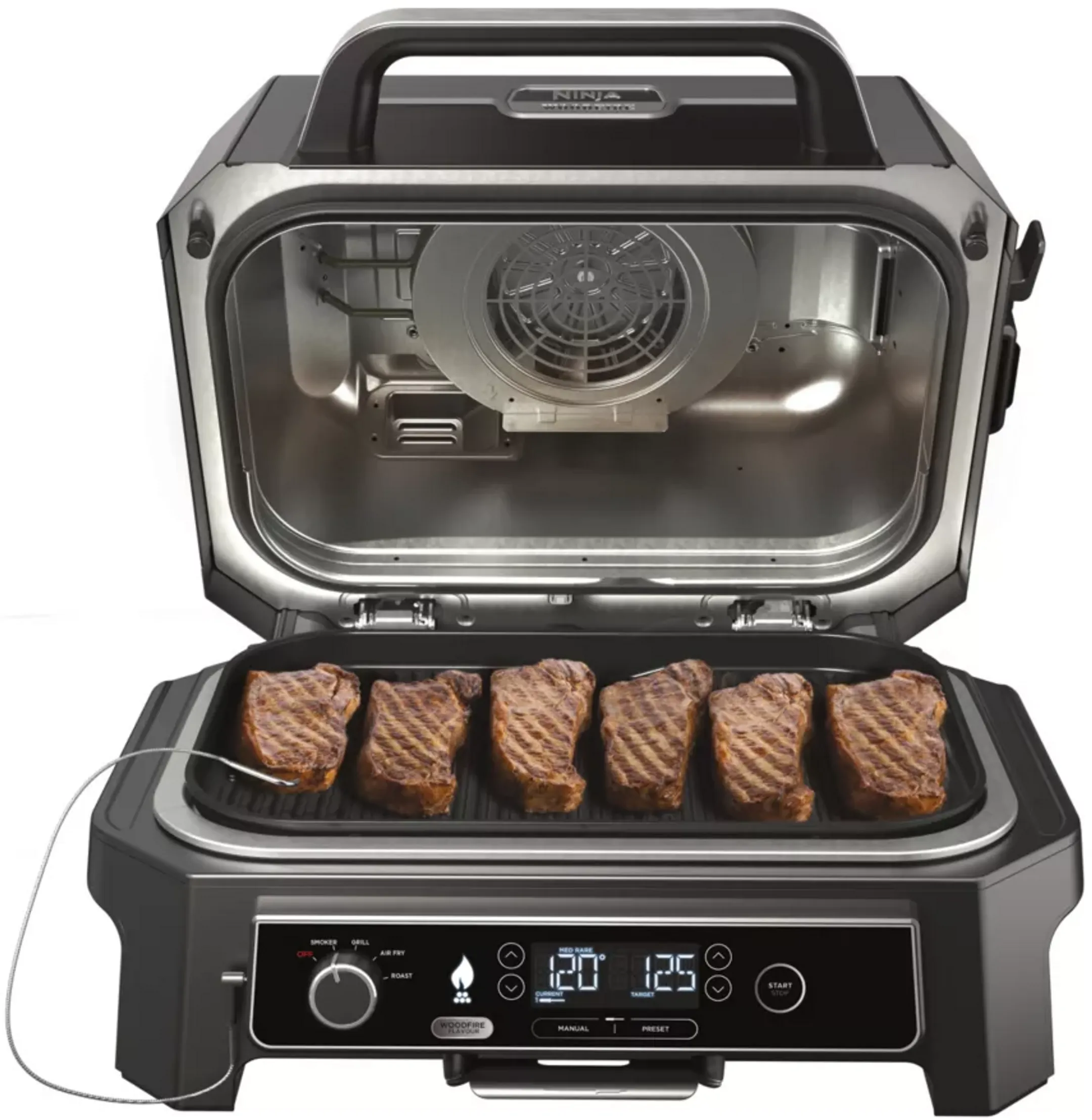 Ninja Barbecue électrique et fumoir Woodfire Pro XL Smart Cook OG850EU image