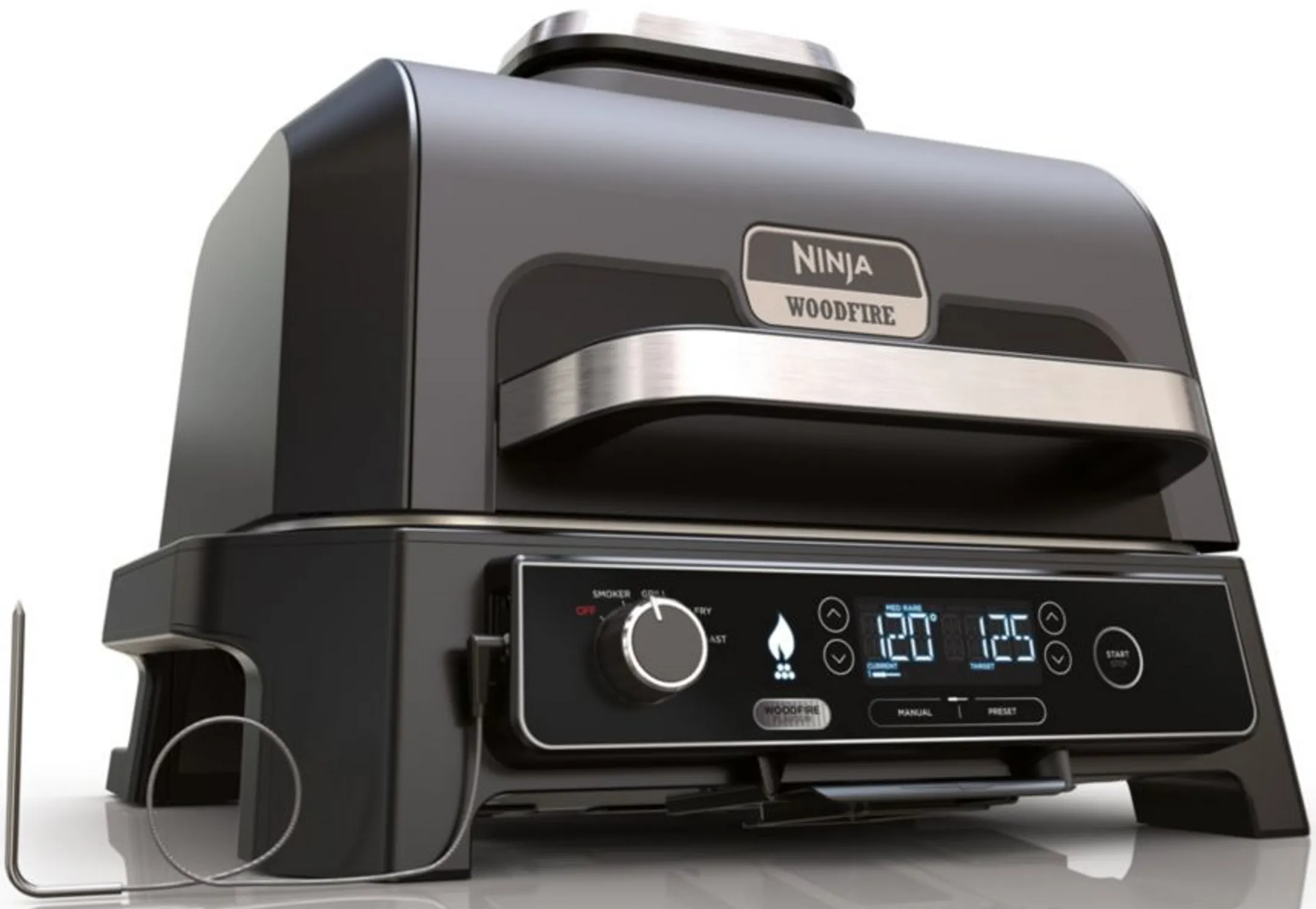 Ninja Barbecue électrique et fumoir Woodfire Pro XL Smart Cook OG850EU image