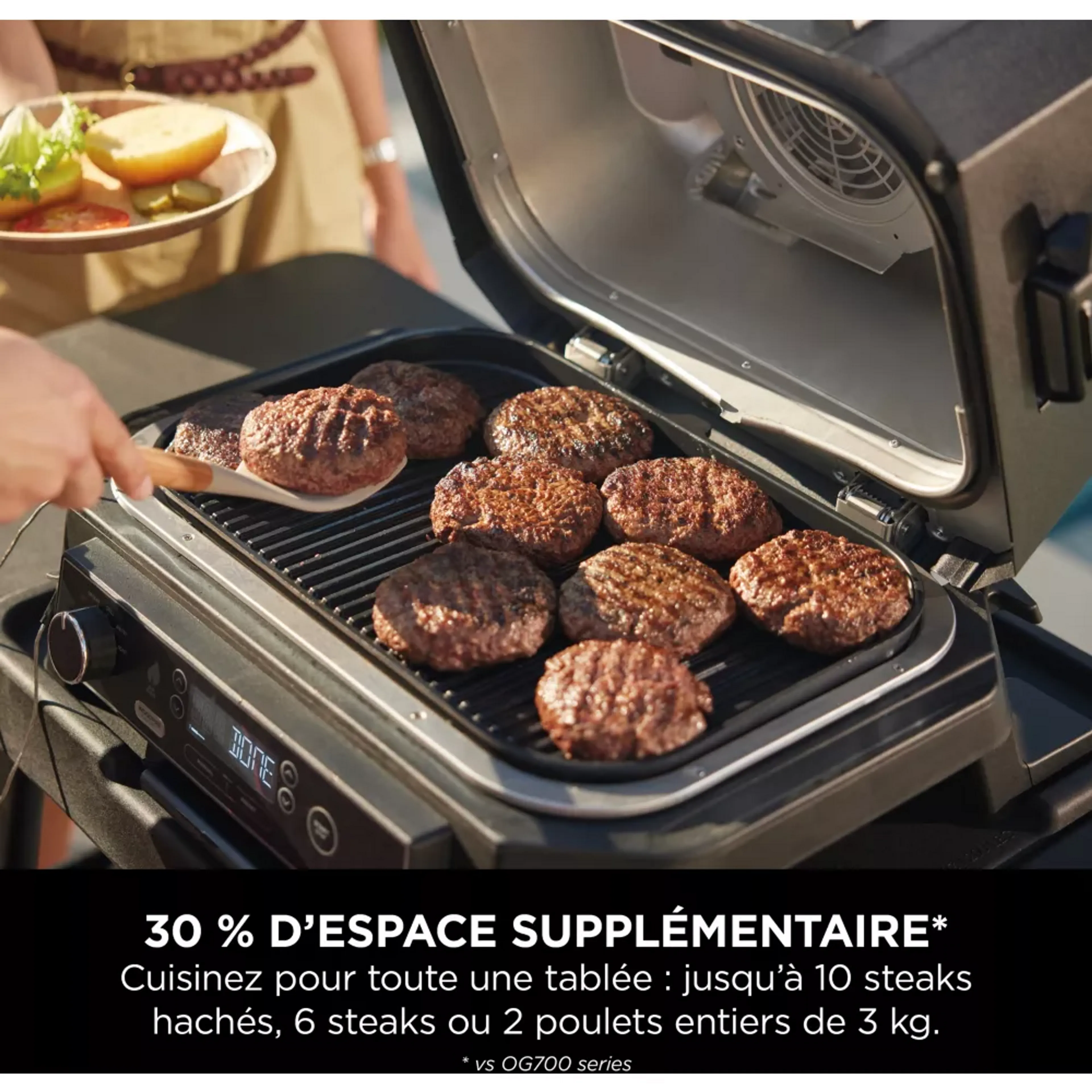 Ninja Barbecue électrique et fumoir Woodfire Pro XL Smart Cook OG850EU image
