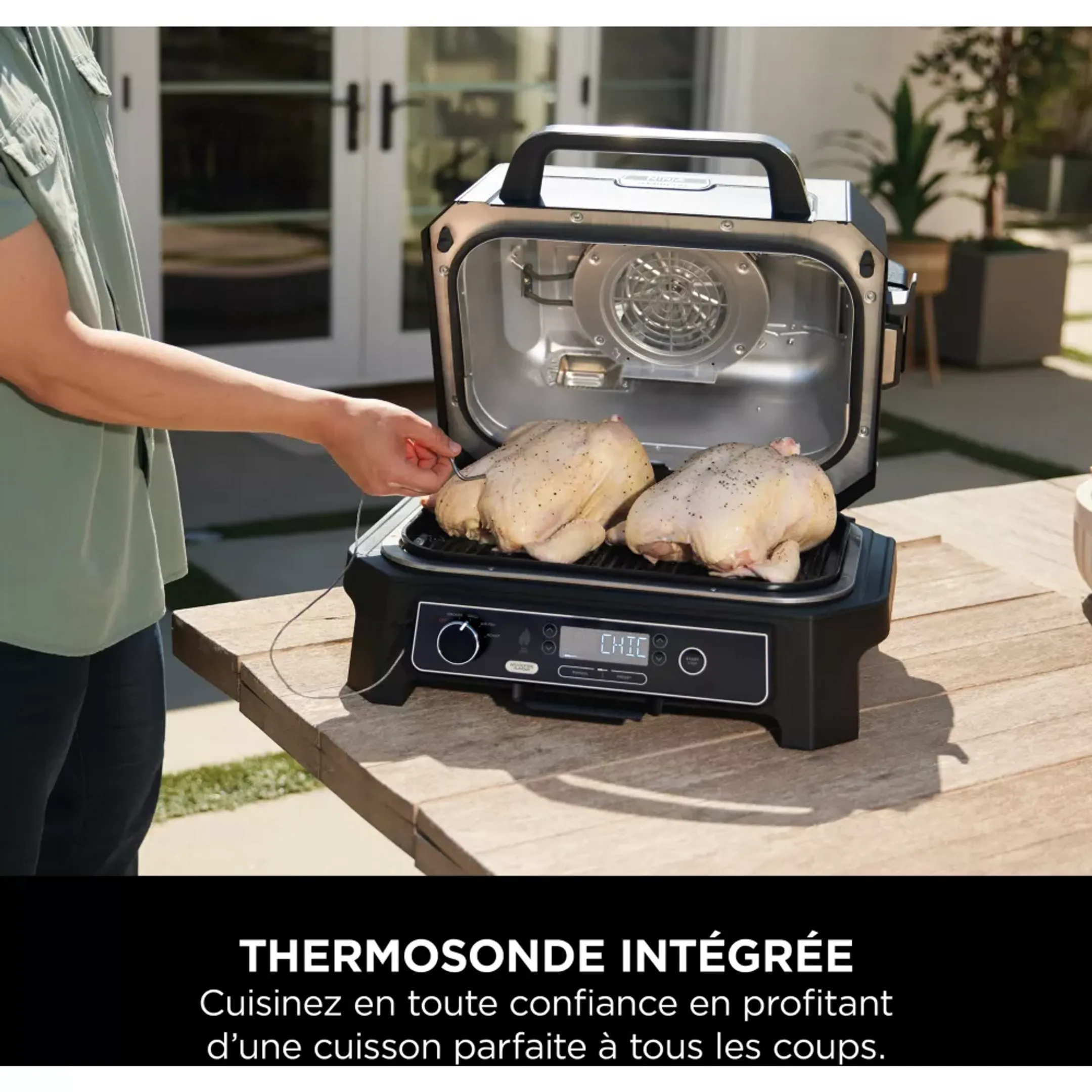 Ninja Barbecue électrique et fumoir Woodfire Pro XL Smart Cook OG850EU image