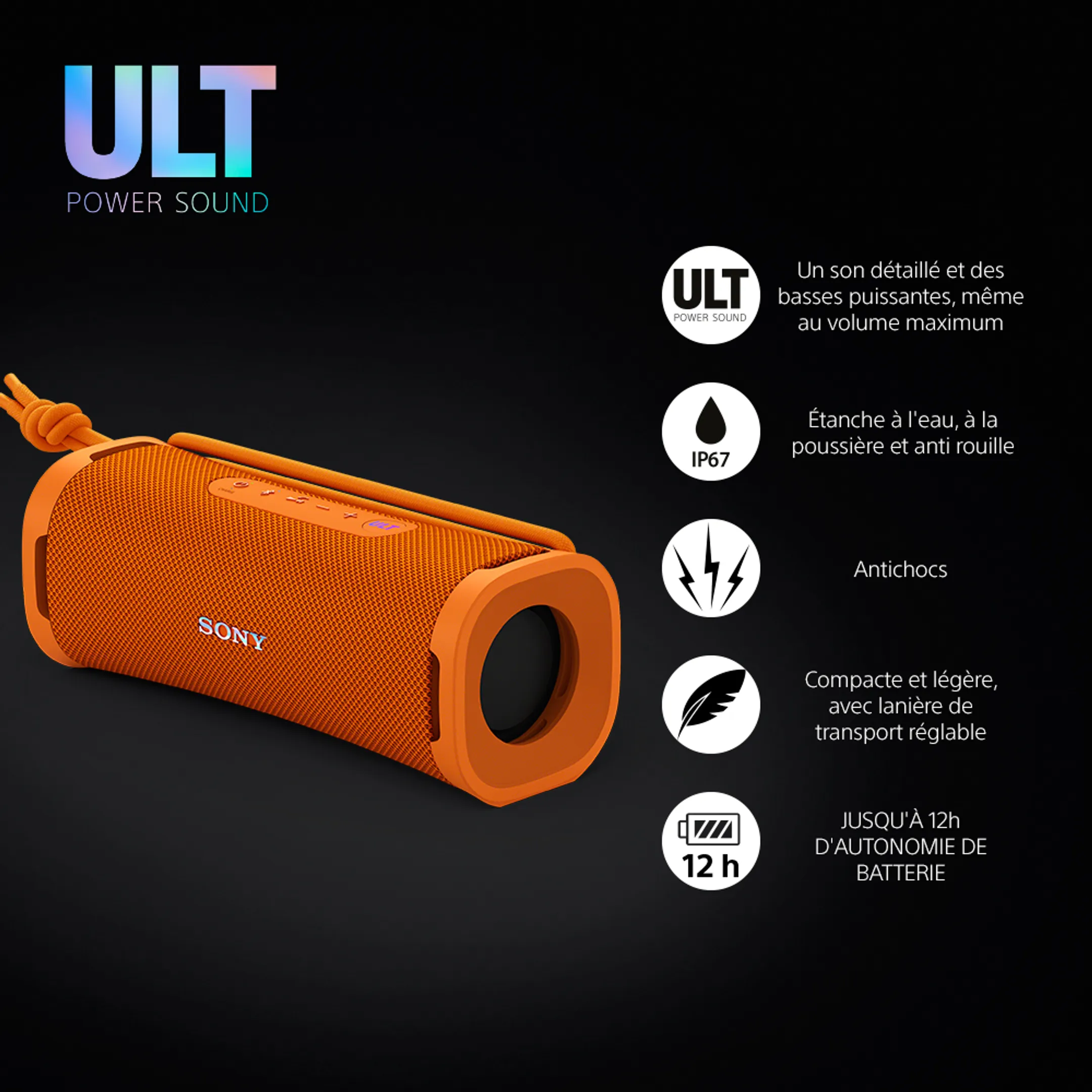 Sony Enceinte portable Bluetooth ULT Field 1 - Orange image