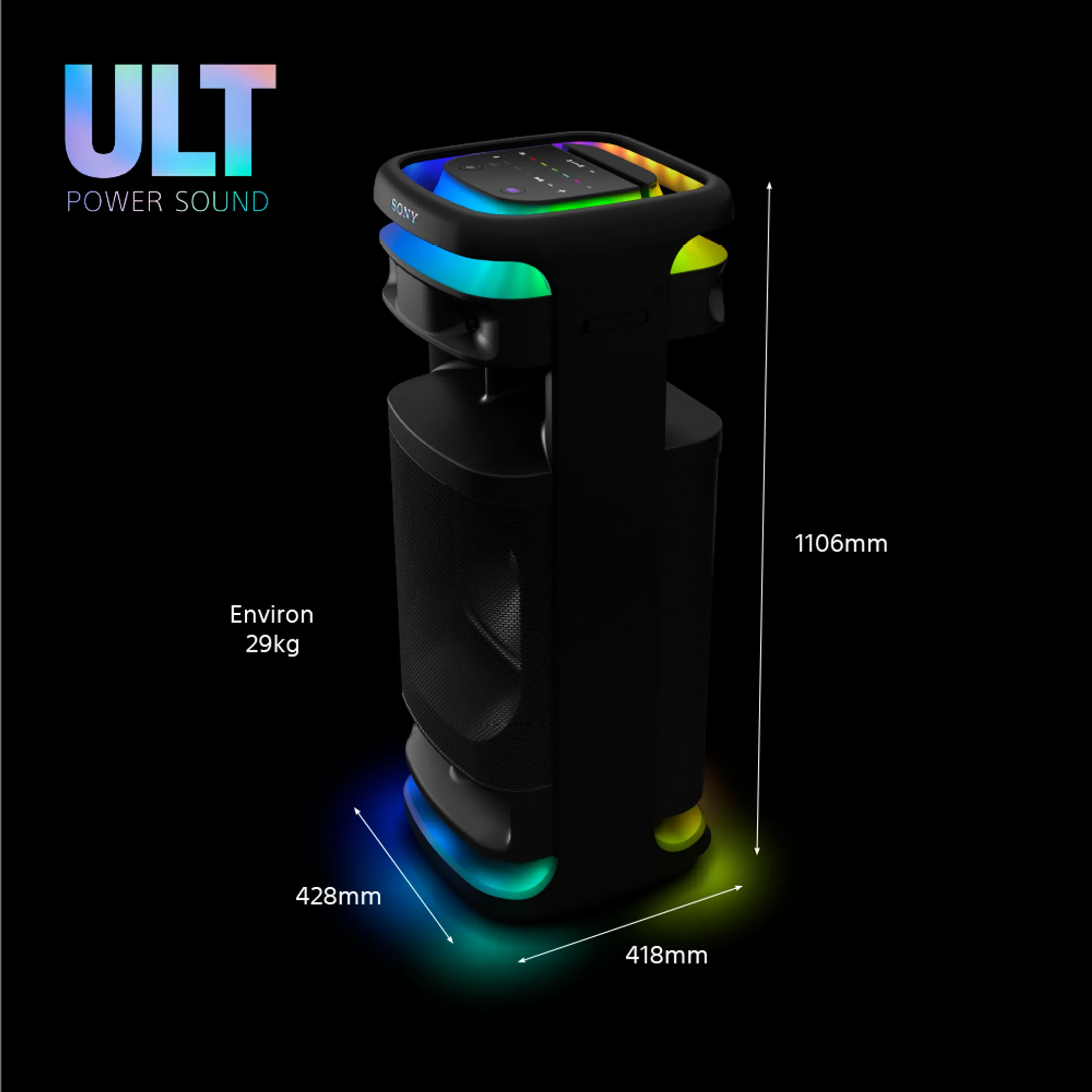 Sony Enceinte Party Bluetooth ULT TOWER 10 - Noir image