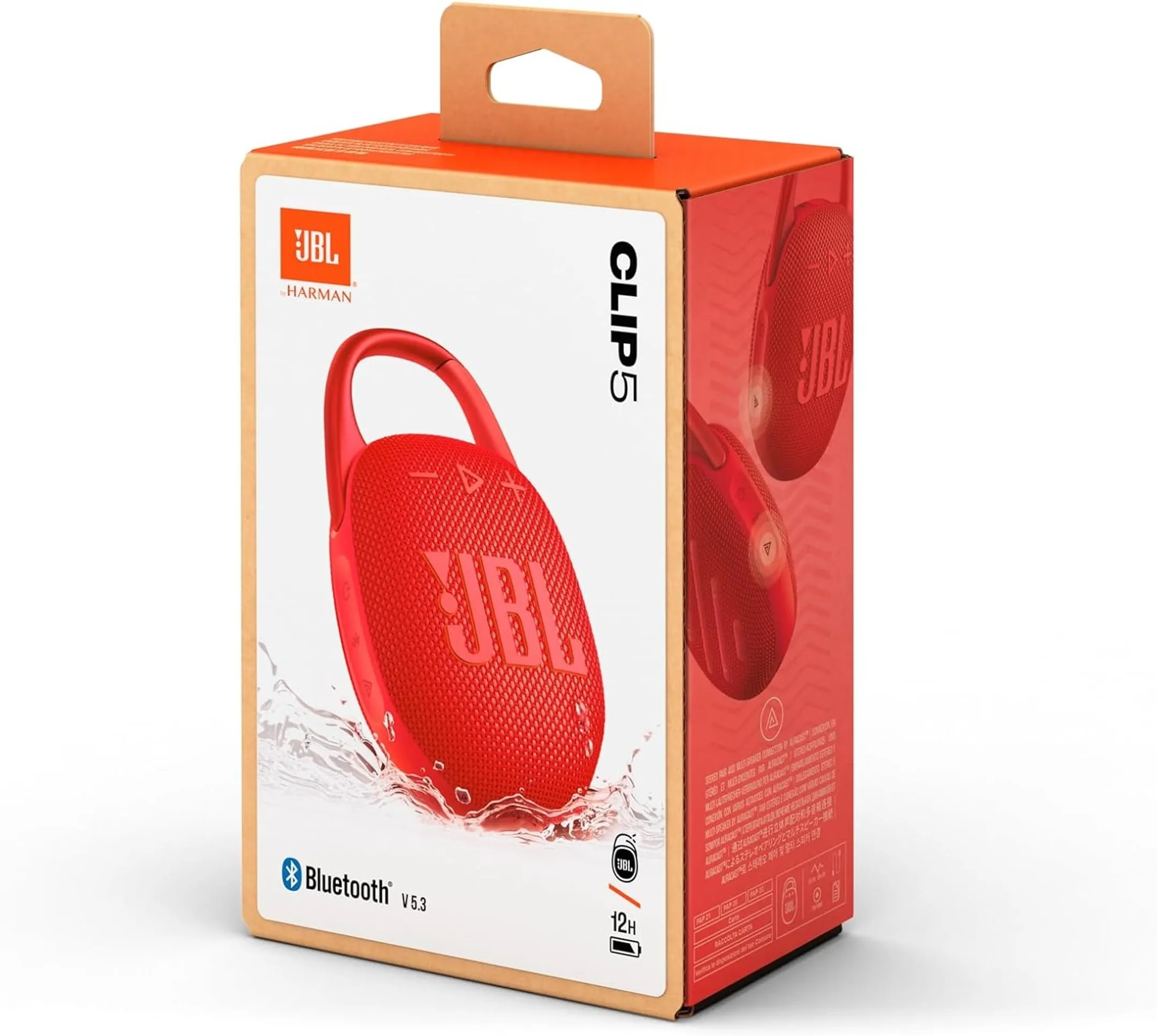 JBL Tragbarer Bluetooth-Lautsprecher Clip 5 - Rot image