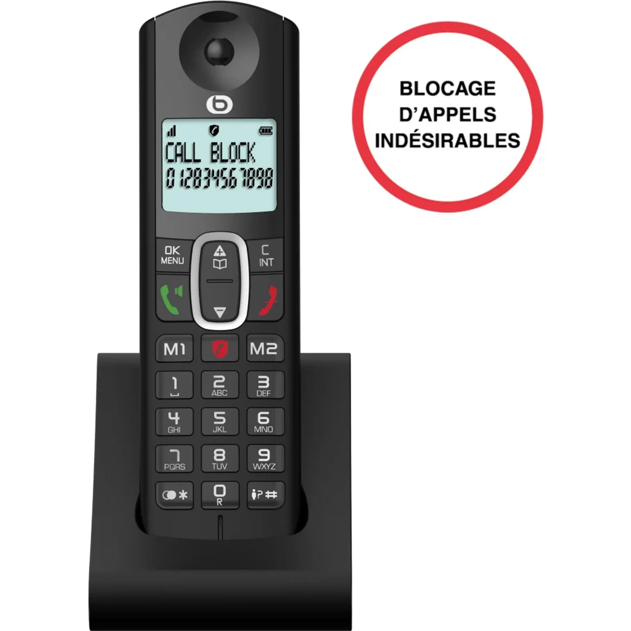 Téléphone sans fil Tribu solo V3 - Noir