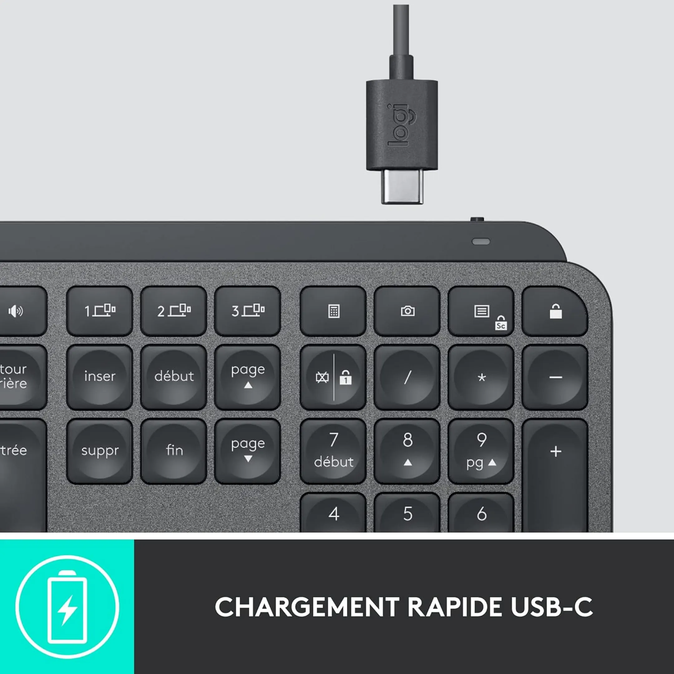 Logitech Clavier sans fil MX Keys for Business - QWERTZ (SF) - Graphite image