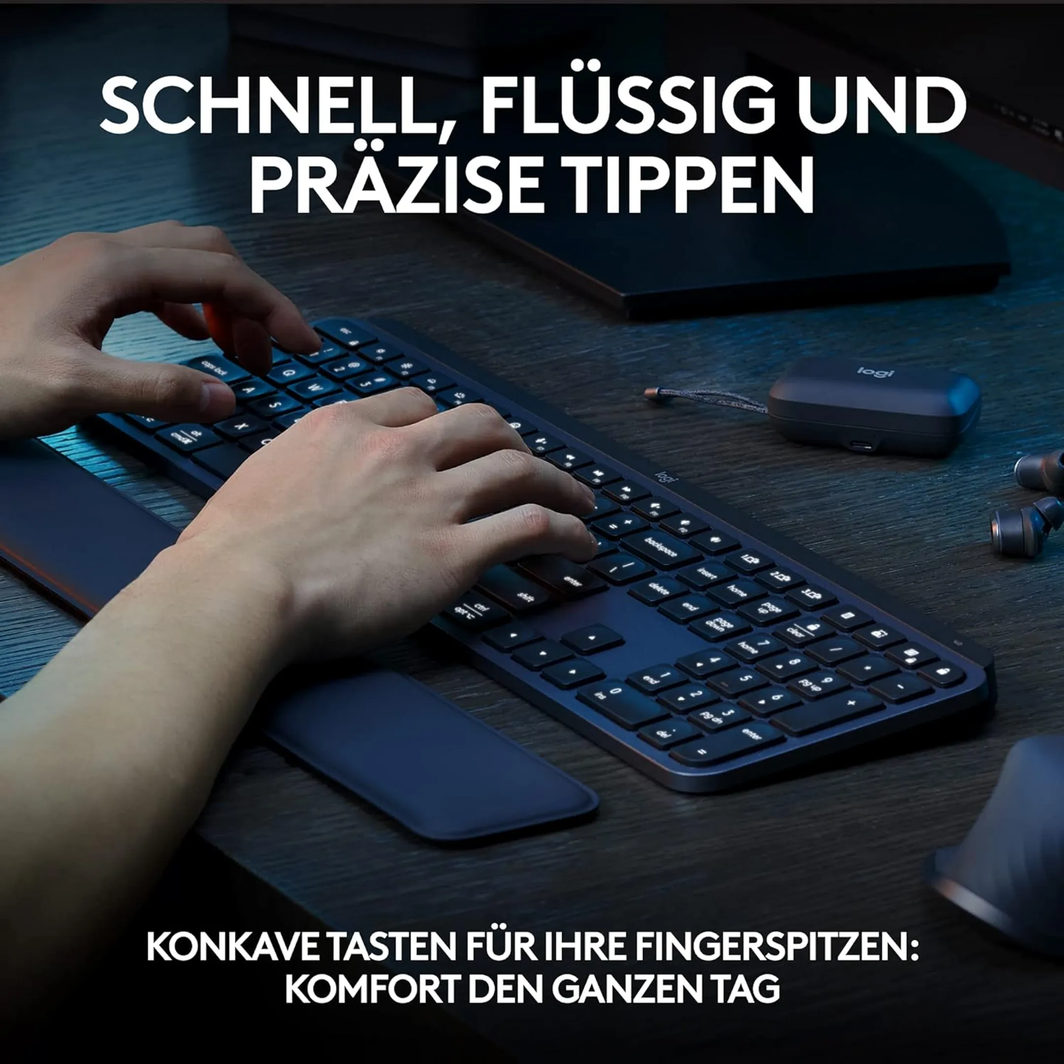 Logitech Kabellose Tastatur MX Keys S - QWERTZ (SF) - Weiss image
