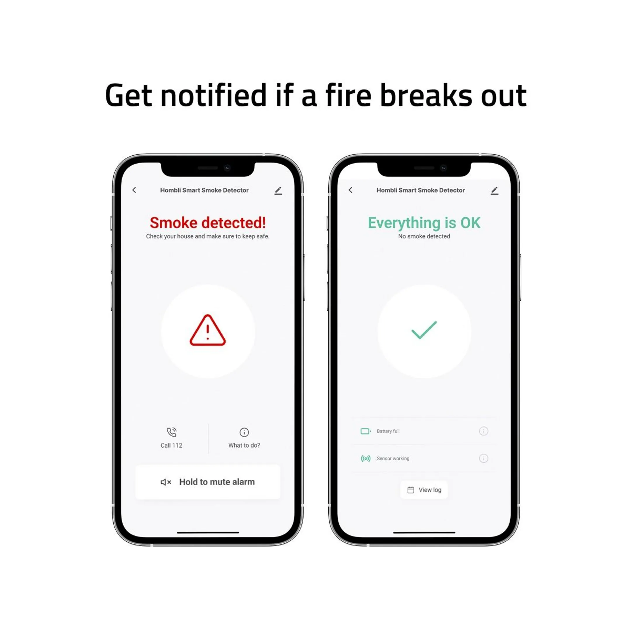 HOMBLI Smart Smoke Detector - 3 pcs - White image