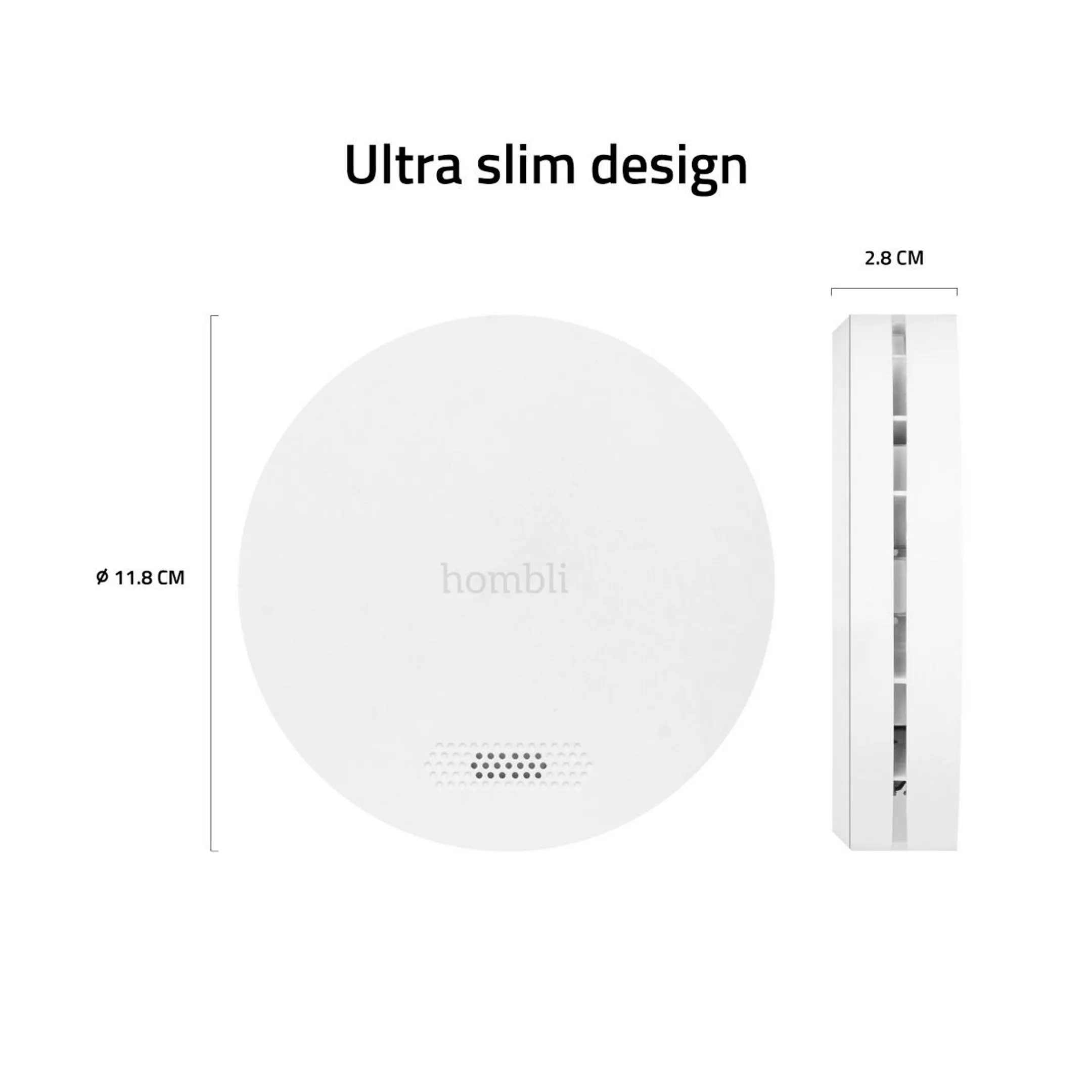 HOMBLI Smart Smoke Detector - 3 pcs - White image