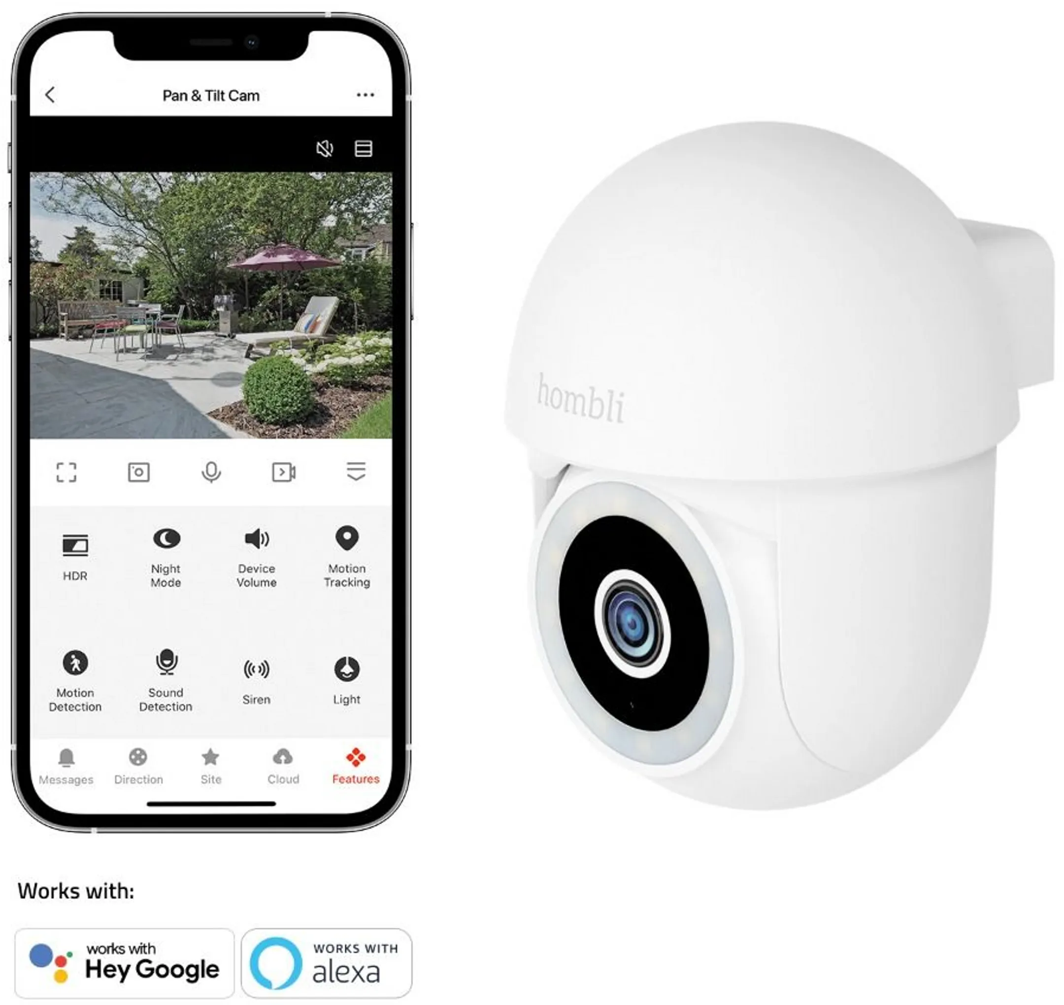 HOMBLI Security camera Pan & Tilt Cam 2K image
