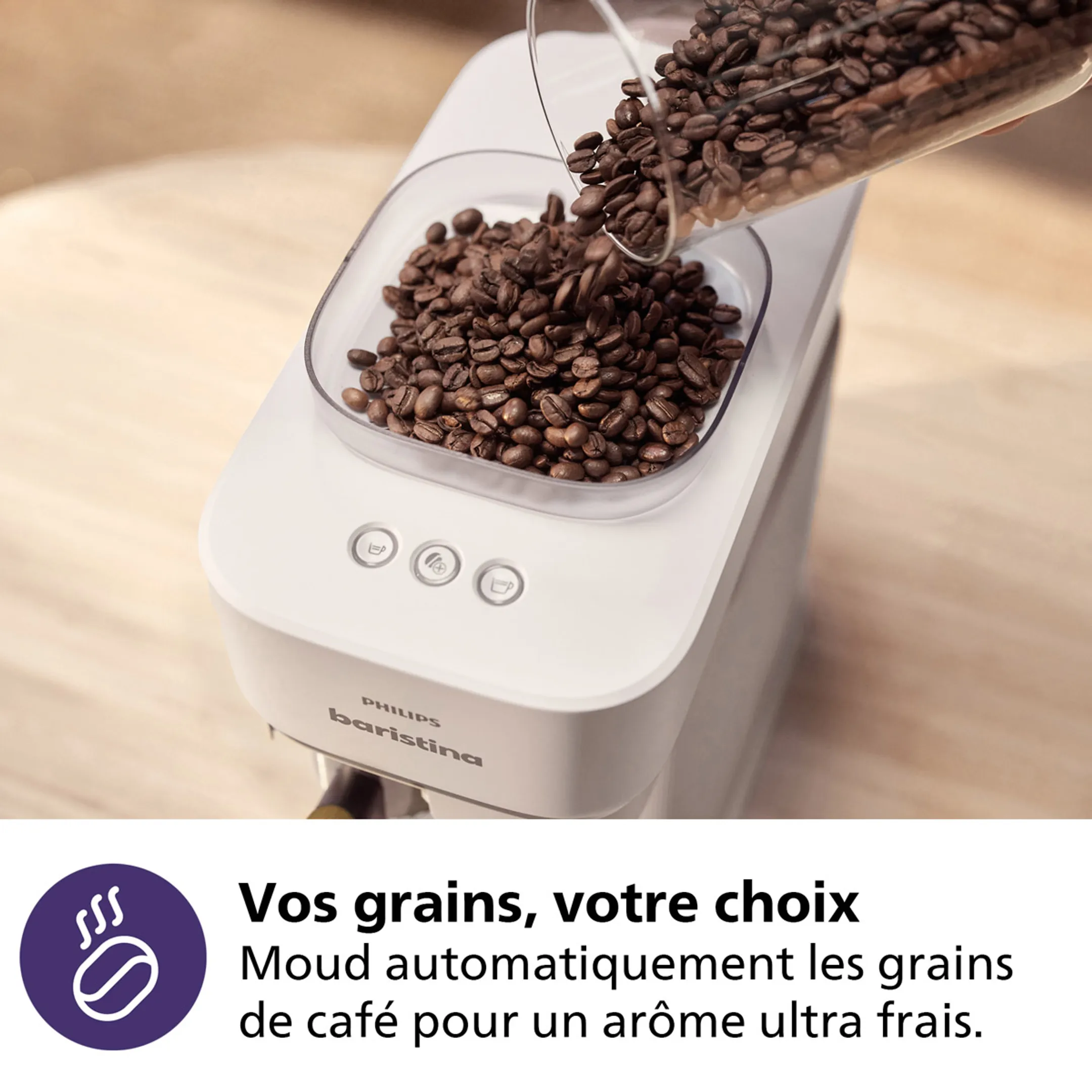 Philips Machines à espresso Baristina BAR302/20 - Blanc image