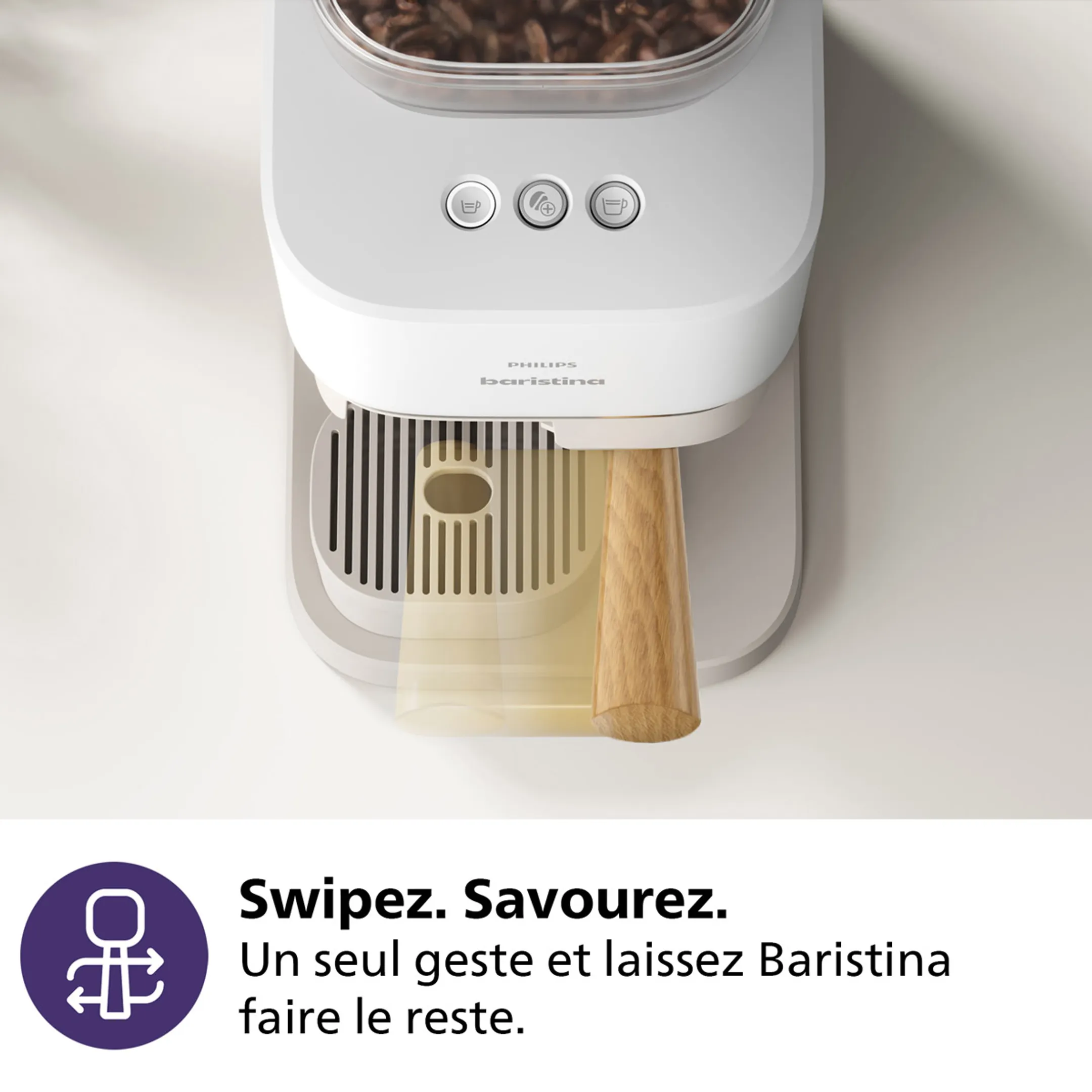 Philips Machines à espresso Baristina BAR302/20 - Blanc image