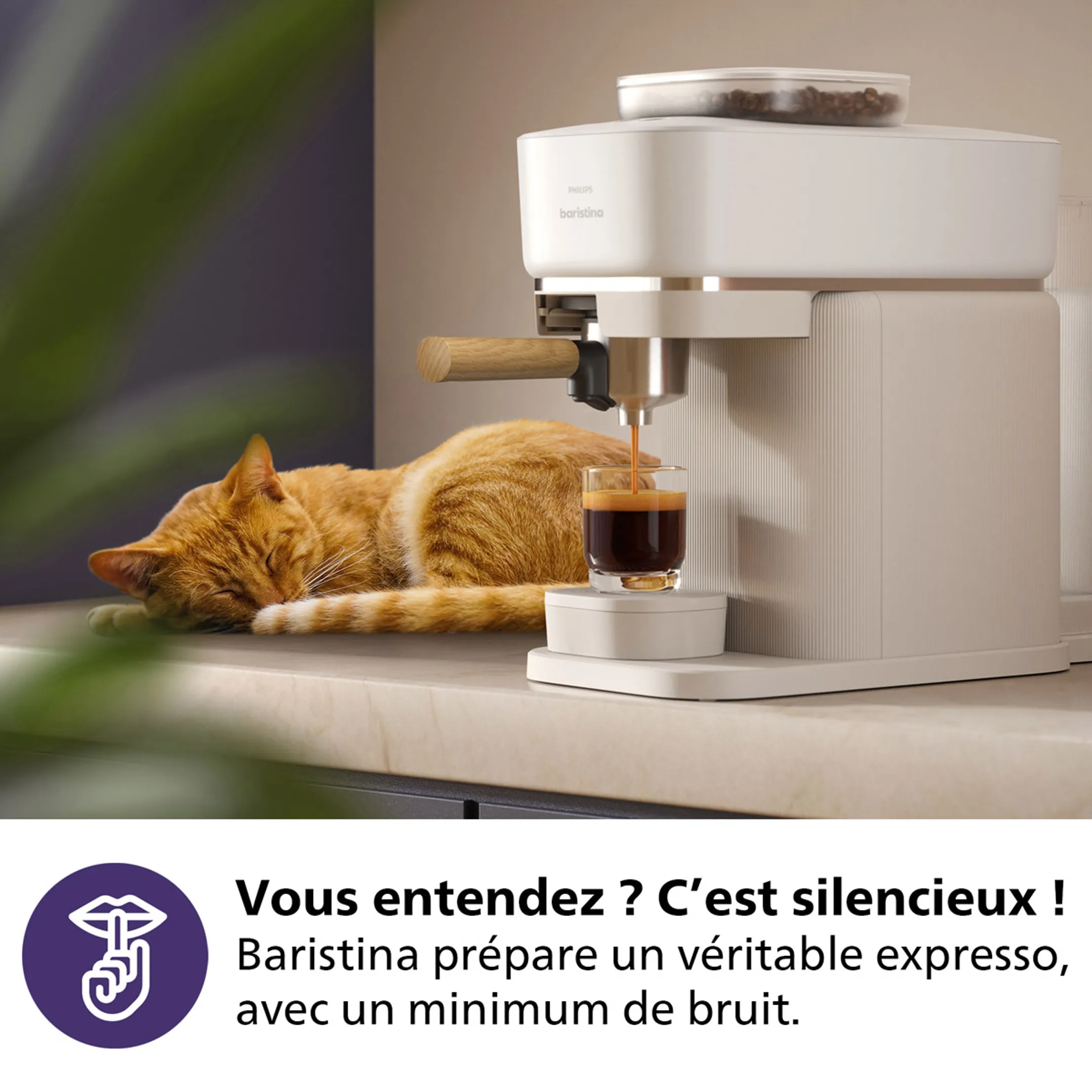 Philips Machines à espresso Baristina BAR302/20 - Blanc image