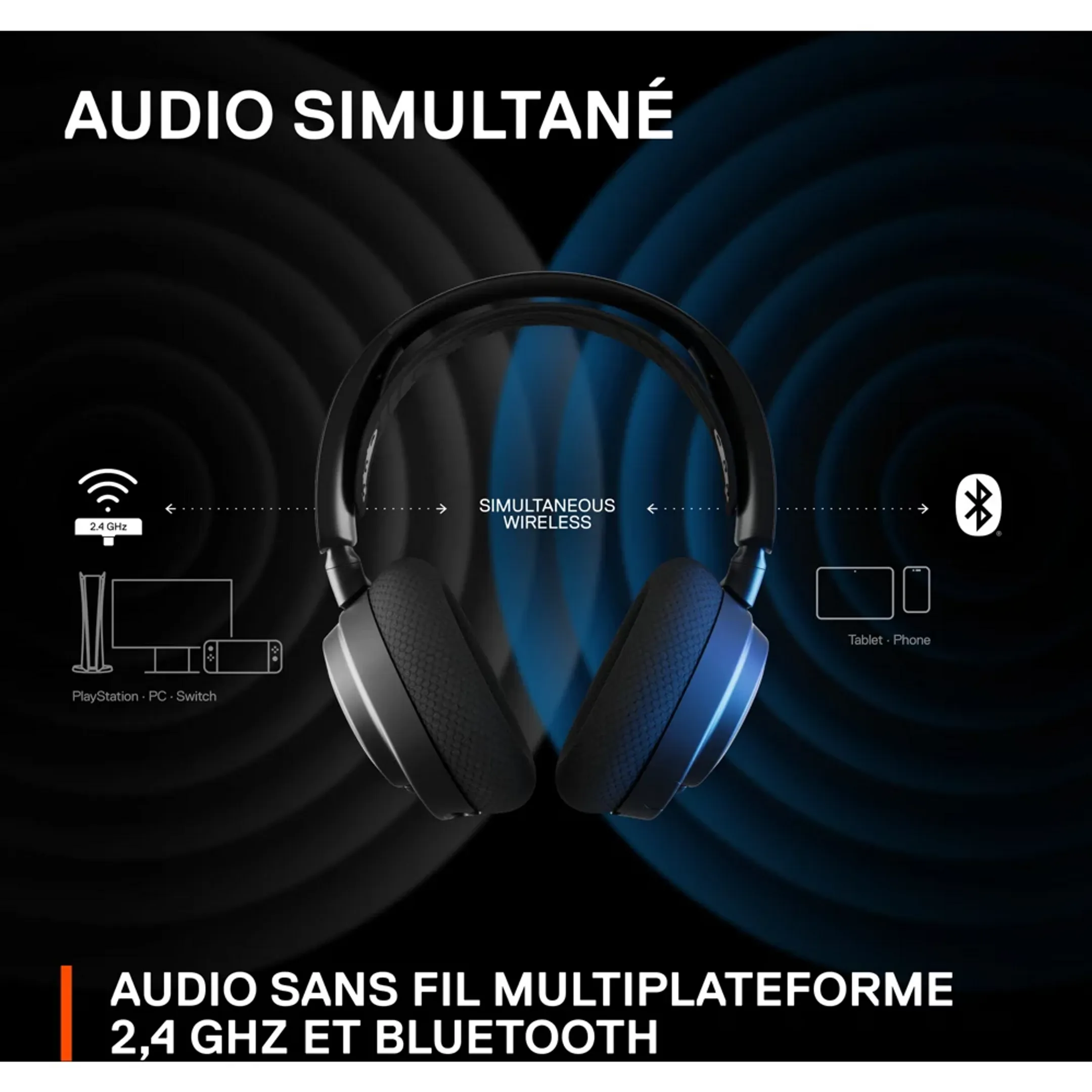 Steelseries Casque Gaming sans Fil - Arctis Nova 7 - XBOX/PS5/PC - Noir image