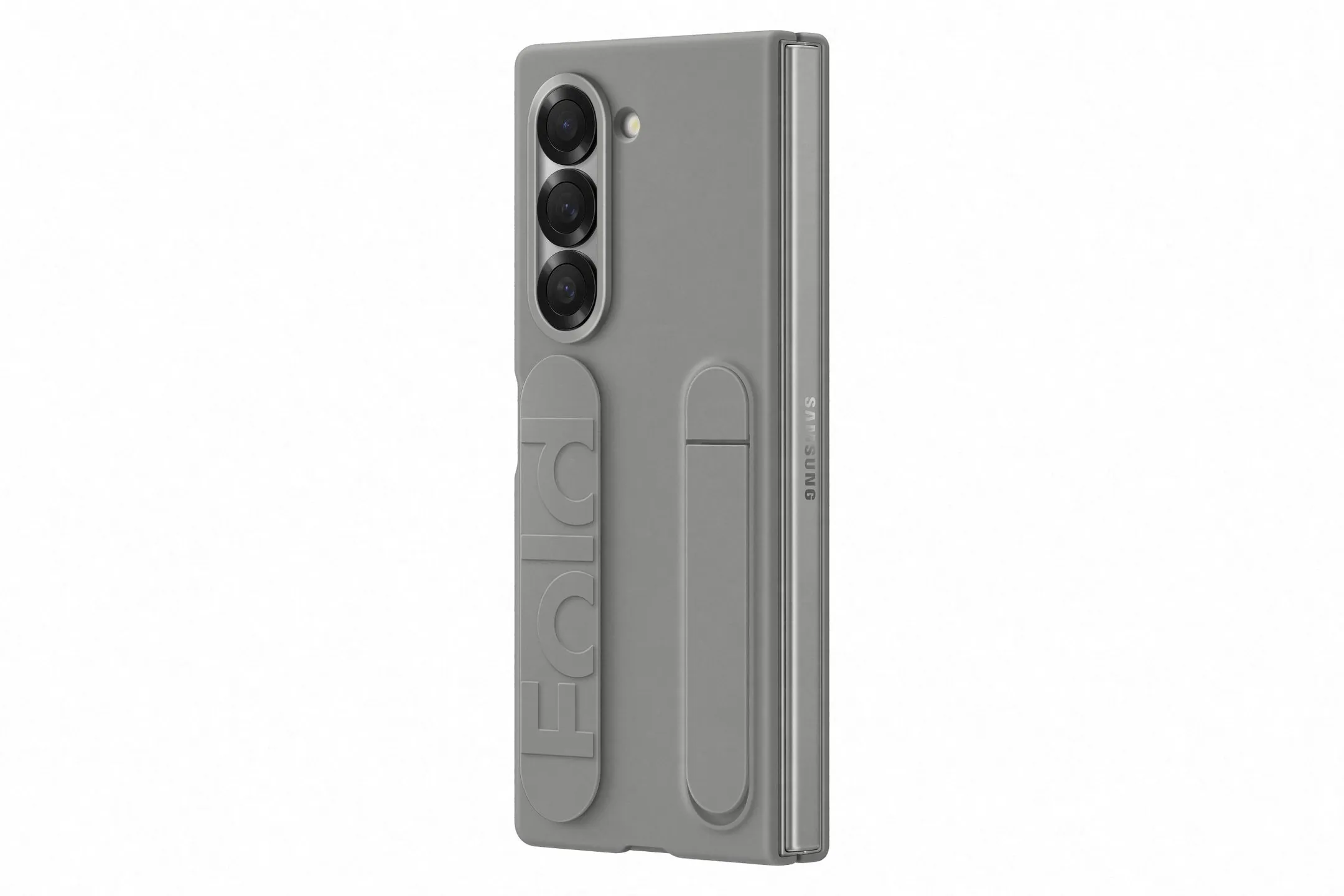 Samsung Silicone case with strap and holder for Galaxy Z Fold6 - Grey image