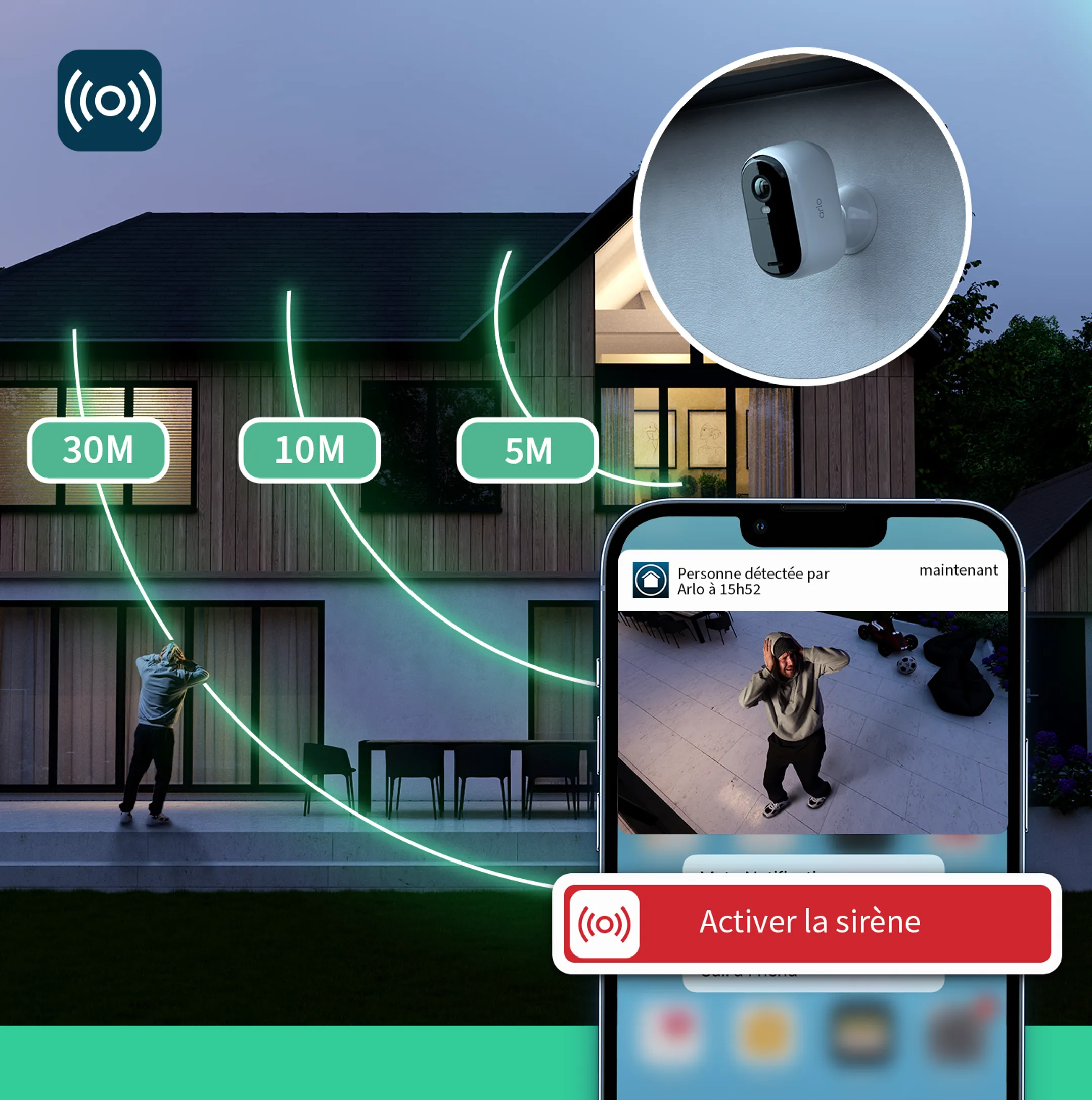 ARLO Camera de surveillance Essential 2K - 2 pièces - Blanc image