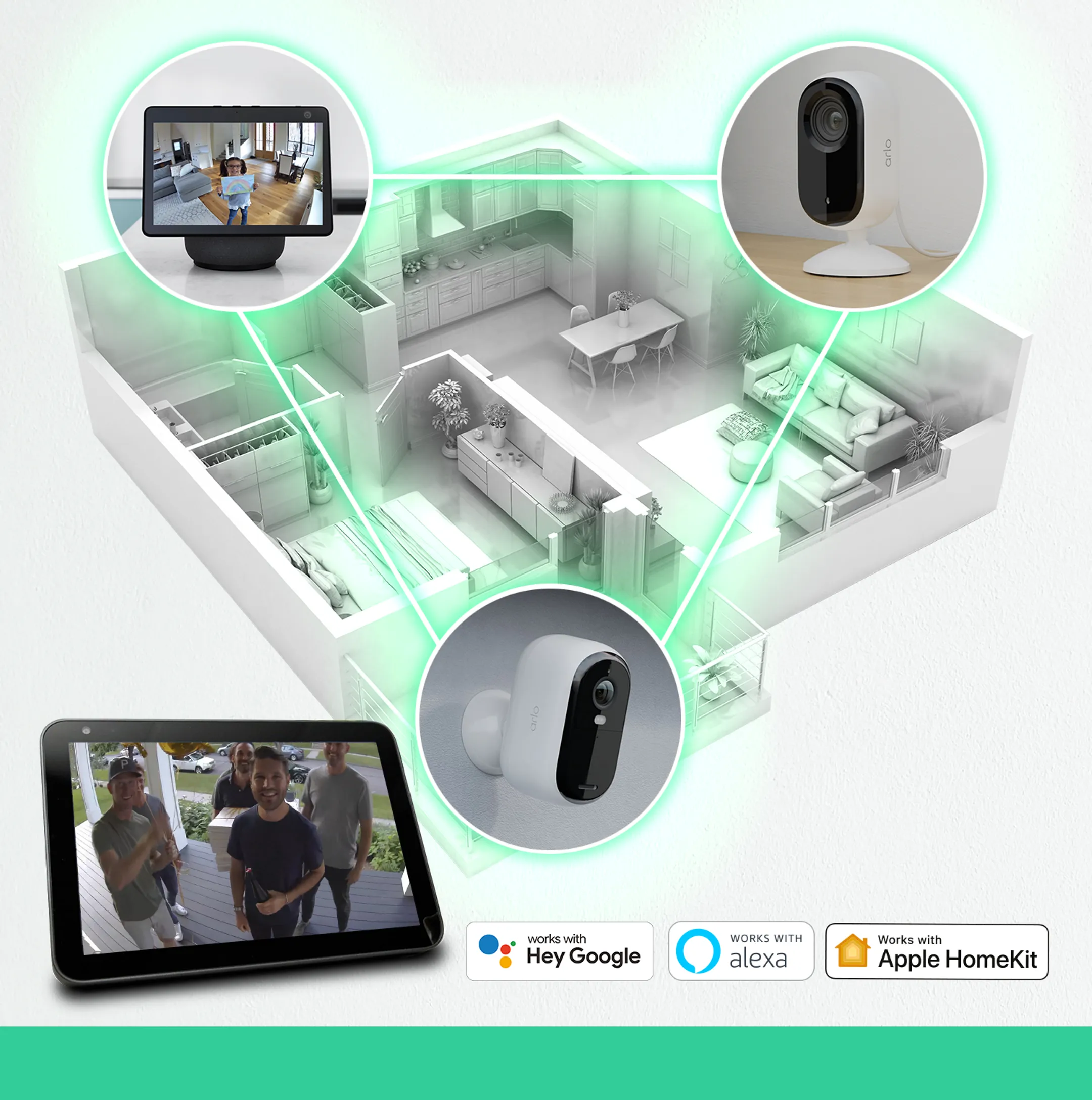 ARLO Camera de surveillance Essential 2K - 2 pièces - Blanc image