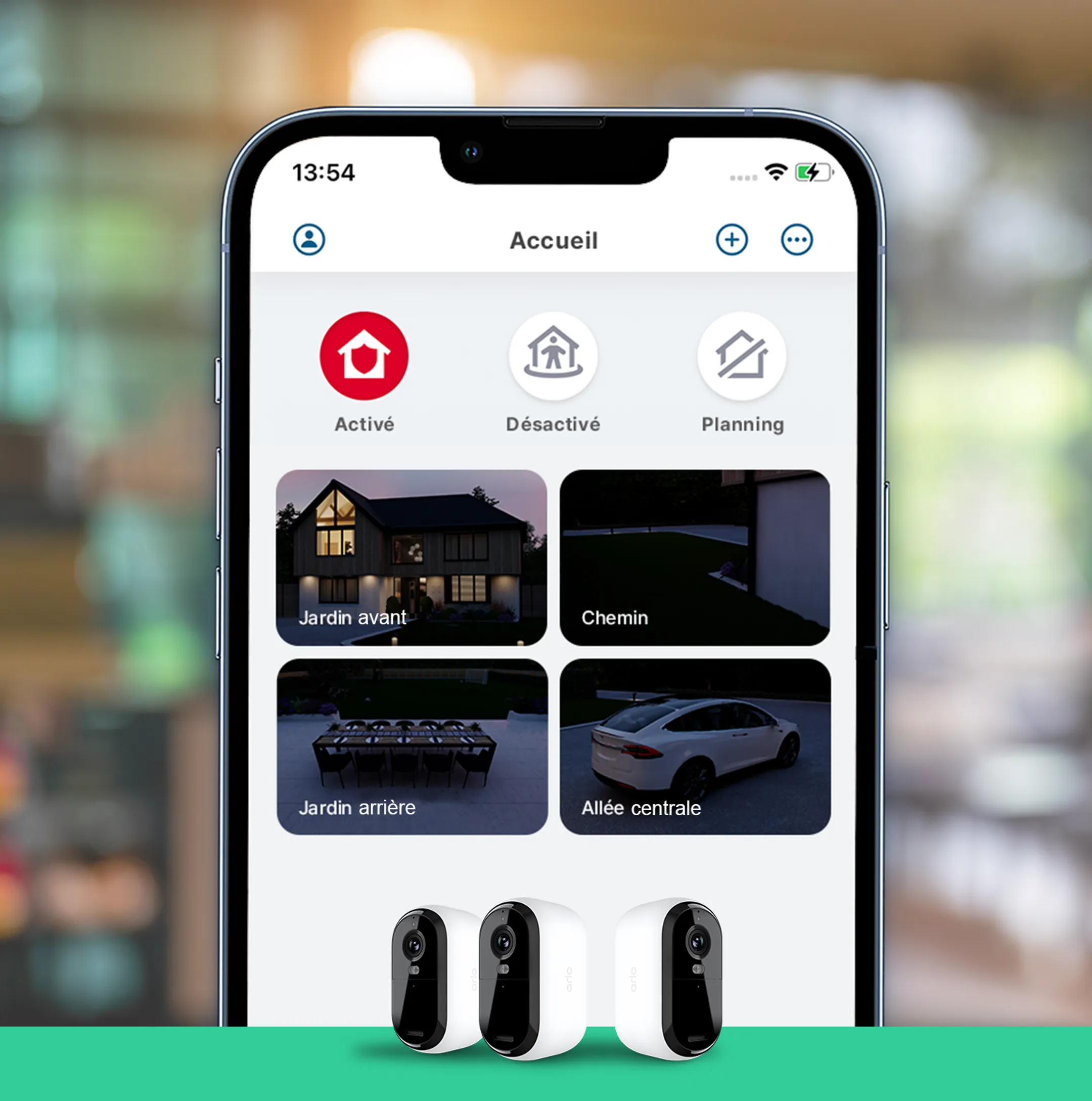 ARLO Camera de surveillance Essential 2K - 2 pièces - Blanc image